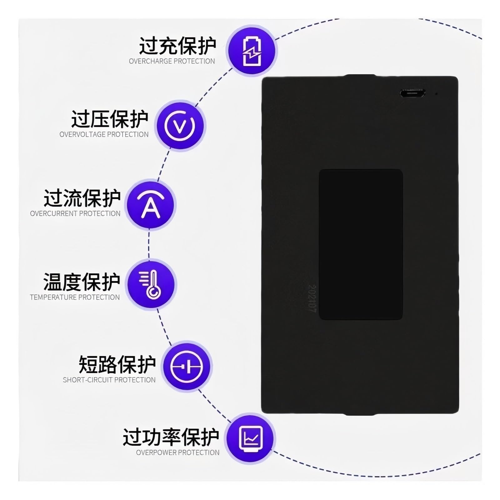 Batteria ricaricabile for blocco impronte digitali da 5000 mAh