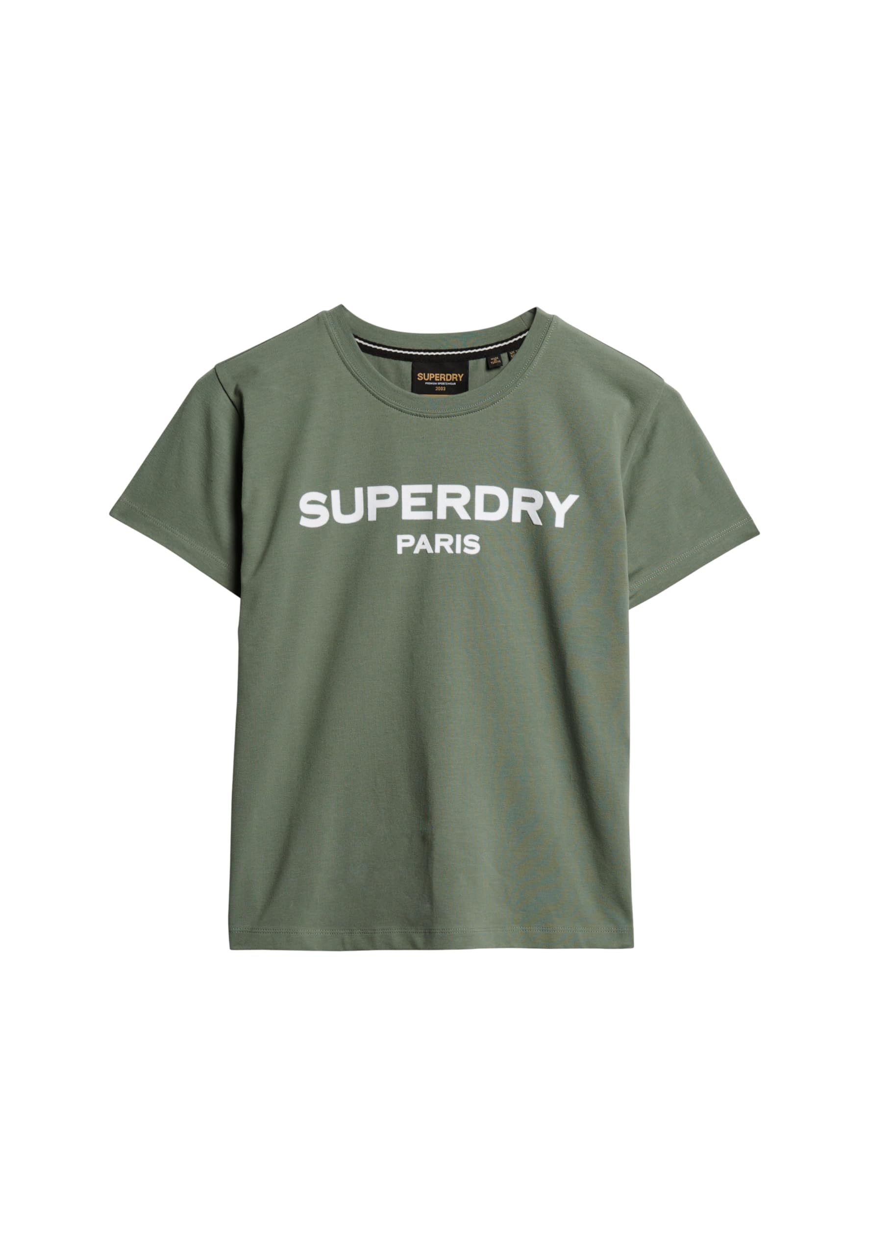 Superdry Women's Laurel Persimmon Sport Luxe T-Shirt With Laurel Graphic Khaki 38