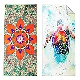 FEERNICH 2 Packs Beach Towels, Microfiber Beach Towel-Quick Dry Sand Free Super Absorbent Towels, Tr