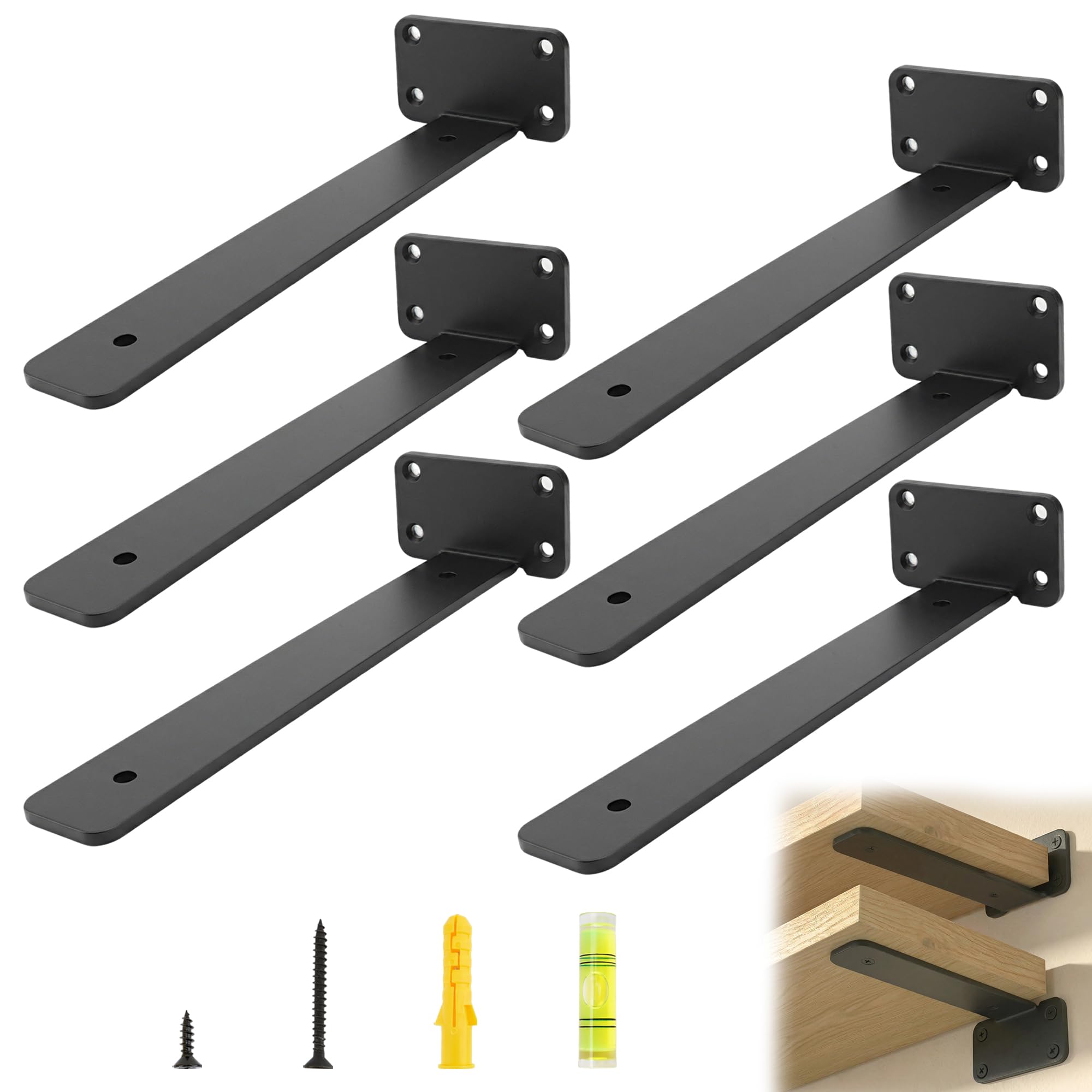 Support étagère flottant 20 cm anti affaissement charge 70kg