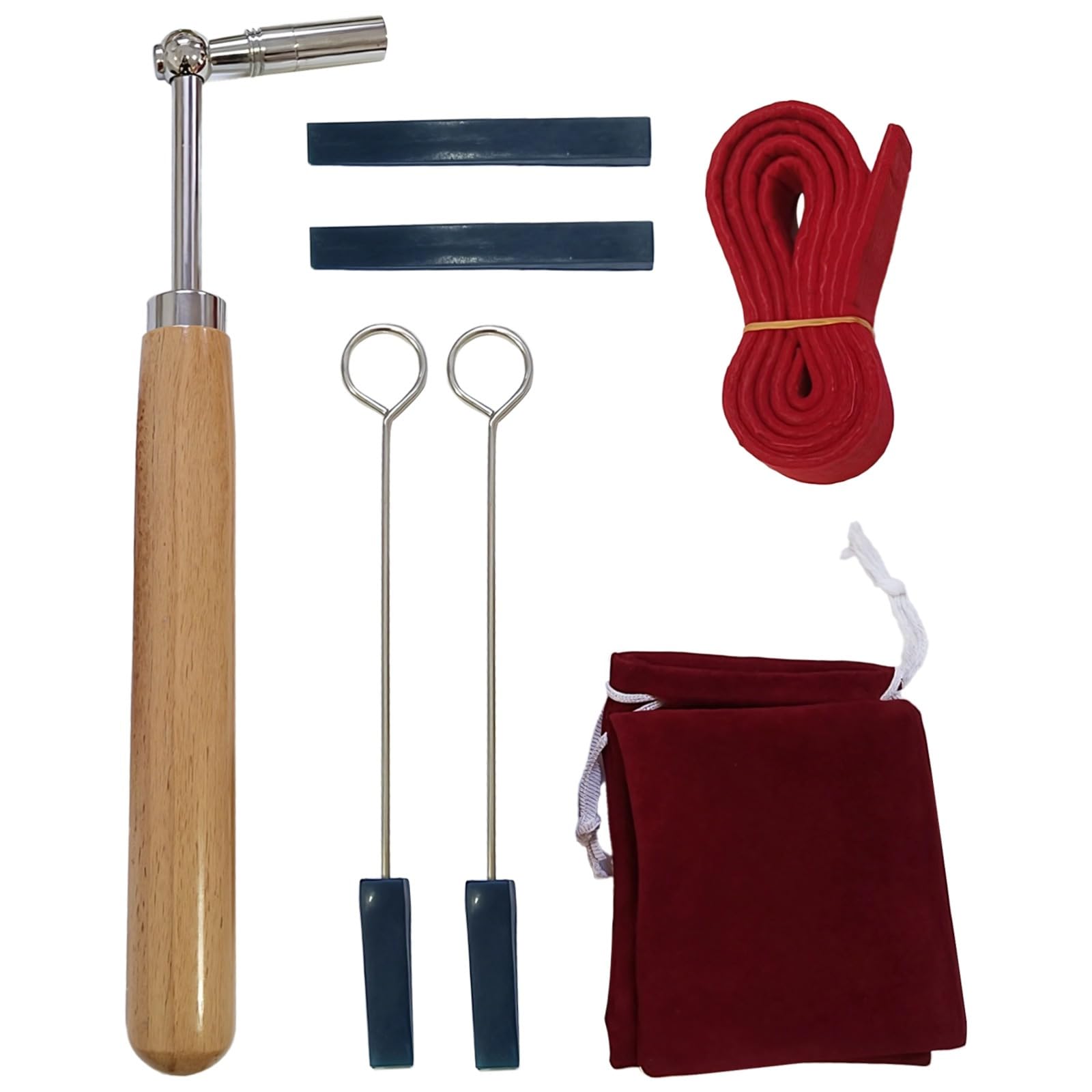 Klavier-Stimmset, 7-teilig, mit Stimmschlüssel, Stummgurt und Skins, Stimmgerät, Klavierwerkzeuge für neue Benutzer