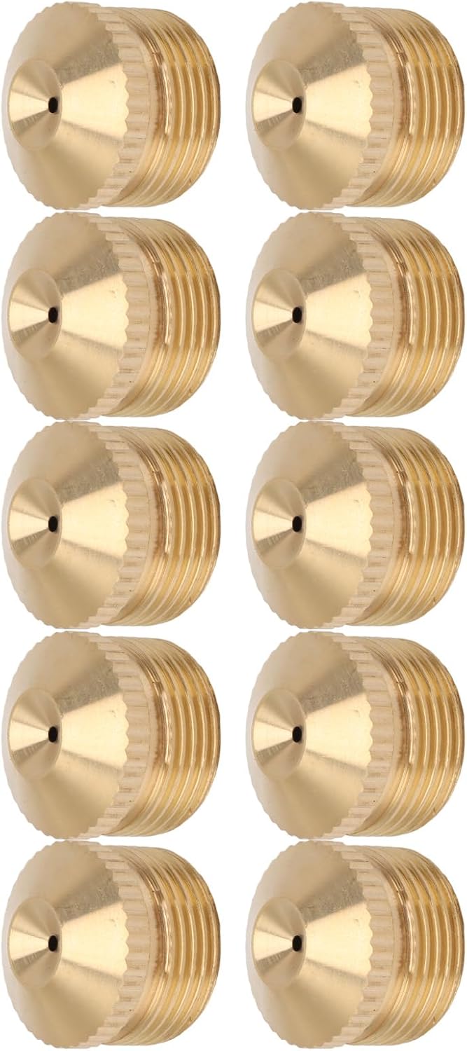10Pcs Brass Misting Nozzle, Misting Nozzles for Outdoor, Water Mister Parts Fog Nozzles, Fog Sprinkler Head for Factory Site Coal Mine Garden Lawn Cooling System (G3/4in 10.4CM)
