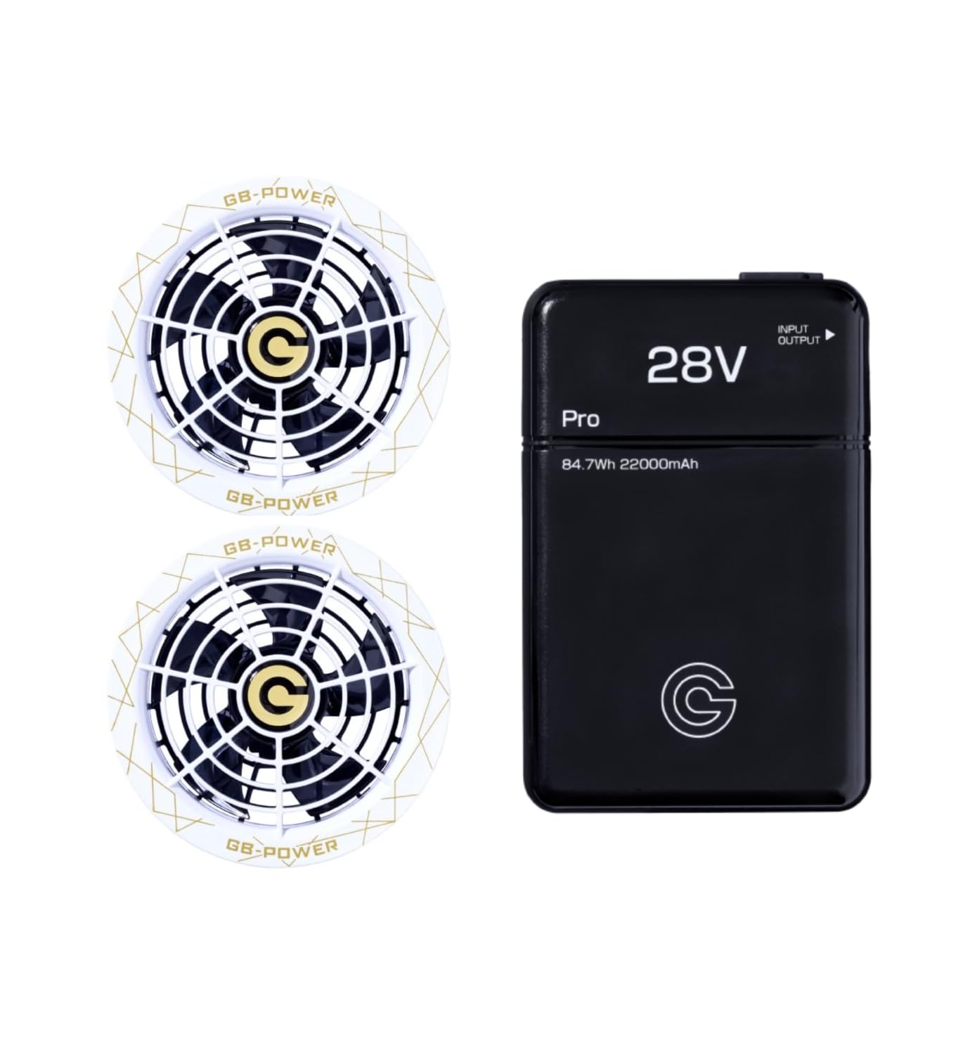 空調服 3点セット　GB-POWER 28V 高出力ファン＆バッテリー 楽天市場】【即納・在庫品】空調作業服(28V専用 ファン