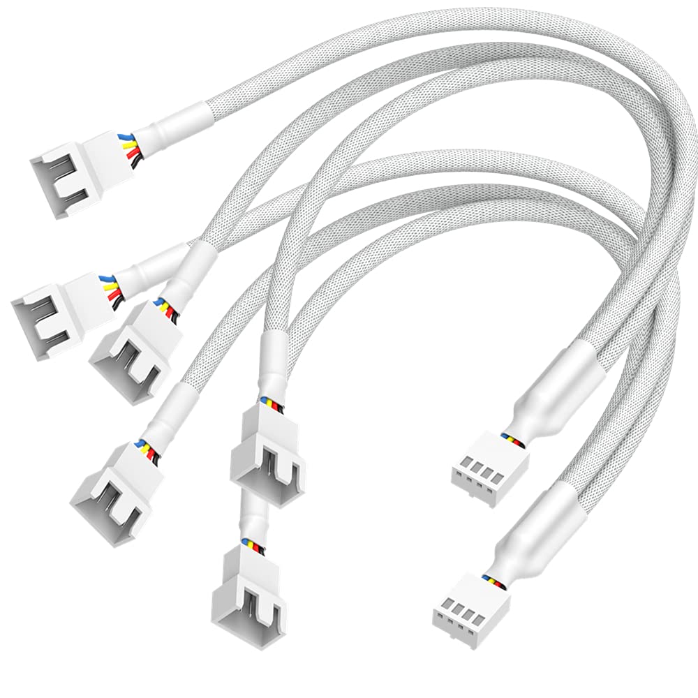 Buy QIVYNSRY 2 Pack PWM Fan Power Splitter Cable 4 Pin Female to Male