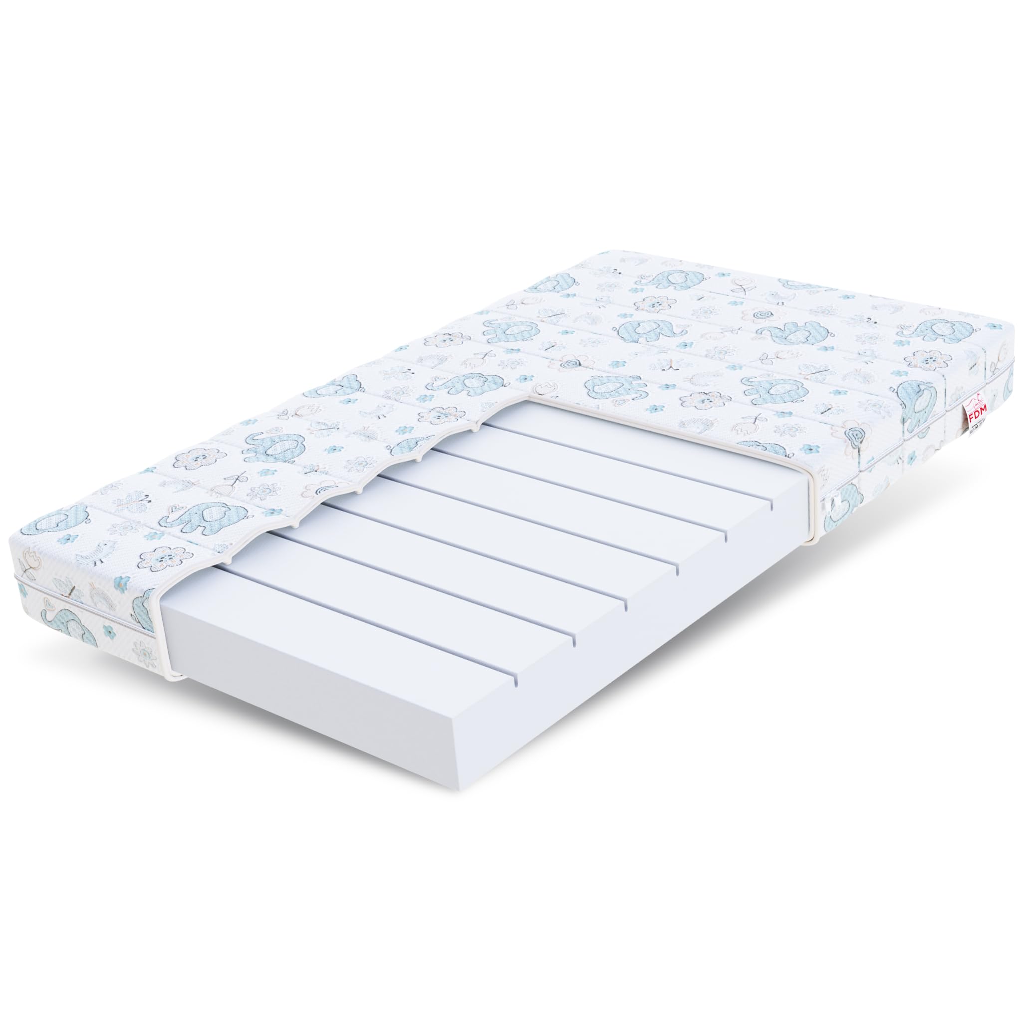 FDM Melody Matelas 90 x 180 cm Mousse à Mémoire de Forme Épaisseur 10 cm Fermeté H3 Matelas à Deux Faces Oeko-TEX Hypoallergénique Housse Lavable Dumbo