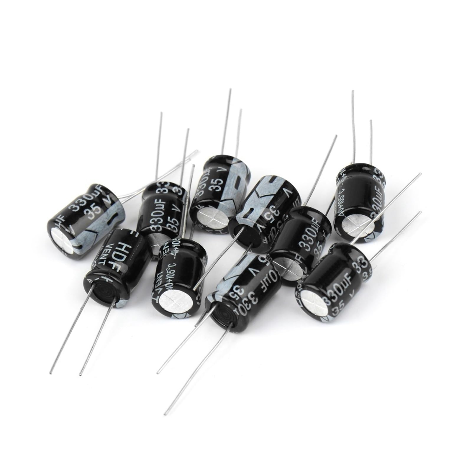 10 kit de condensadores electrolíticos de aluminio 16V-50V 0,1 uF-1000uF banco de condensadores 100UF 220UF 470UF 680UF