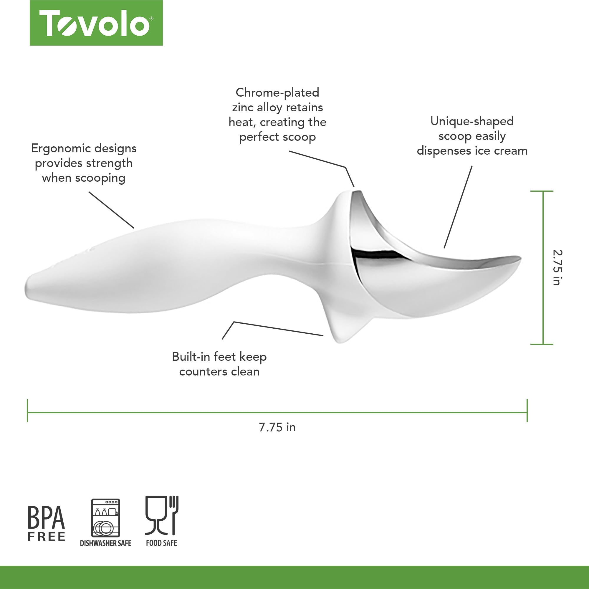 Tovolo Łyżka do lodów, biała