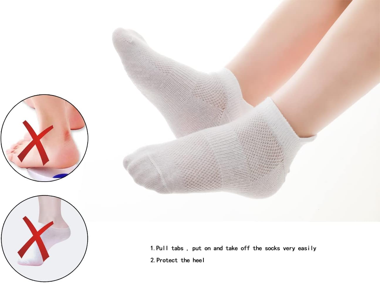 Zumou Toddler Non Slip Socks No Show Anti Skid Ankle With Grips 12 Pairs for Kids Little Girls Boys - Image 3