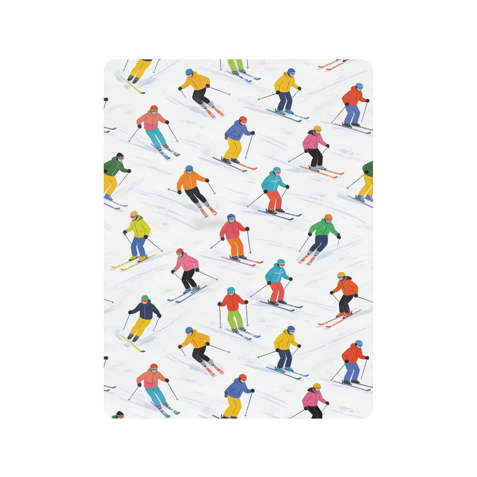 Skiing Sport - Sábanas para cuna de bebé para niños y niñas, de algodón, suave, transpirable, para decoración de guardería, 1 paquete de cuna para ni?o