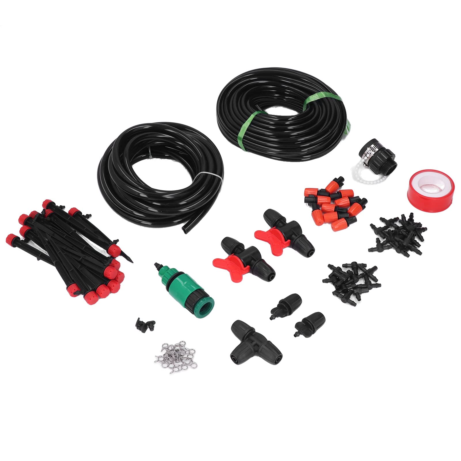 Sistema di irrigazione da giardino con set completo di micro irrigazione a goccia per grandi superfici e cura efficiente delle piante