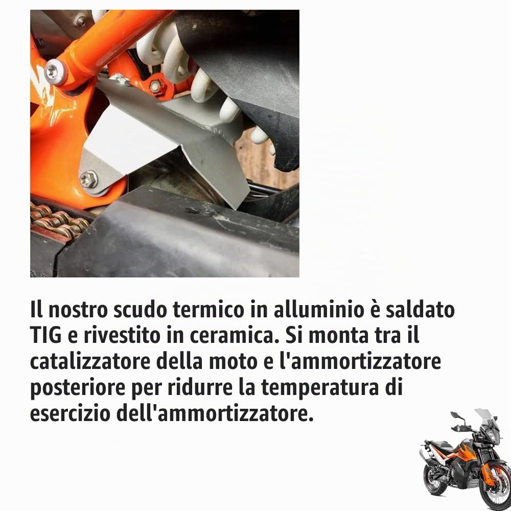Moto Tubo Di Scarico Della Protezione Ammortizzatore Posteriore Scudo Termico Copertura Anti-scottatura Per HUSQVARNA NORDEN901 NORDEN 901 790 ADV 890 ADV ADVENTURE S R ADV S R 2018-2022 2020 2021
