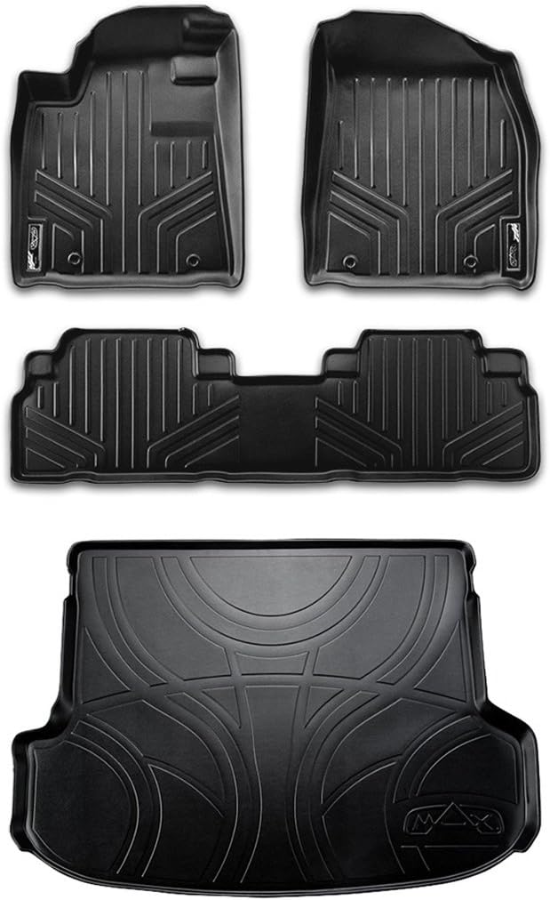SMARTLINER All Weather Custom Fit Floor Mats 2 Rows and Cargo Liner Behind 2nd Row Set Compatible with 2020-2025 BMW X6 40i
