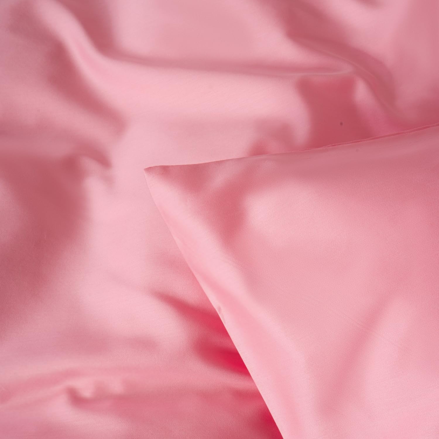 Zenoni & Colombi Copripiumino Matrimoniale 100% Raso di Cotone 300 fili - Set Copripiumino e federe, Made in Italy (Matrimoniale, Rosa Corallo)