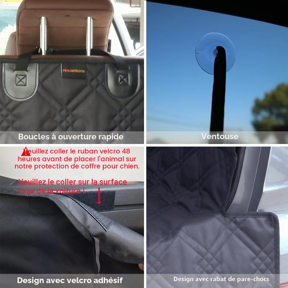 Housse De Siège d'Auto pour Chien De Coffre De Voiture Doublure De Coffre De Voiture Housse De Protection, Camion, SUV 134x201CM