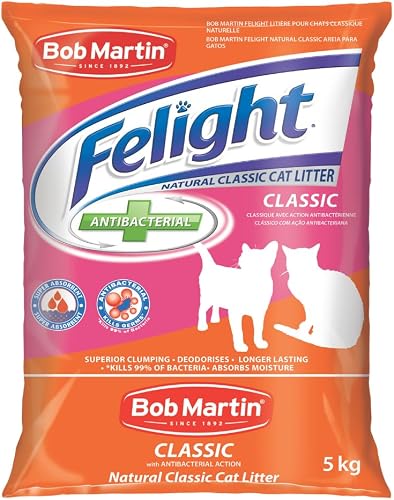 Bob Martin - Felight 5kg Natural Classic Cat Litter, Antibacterial