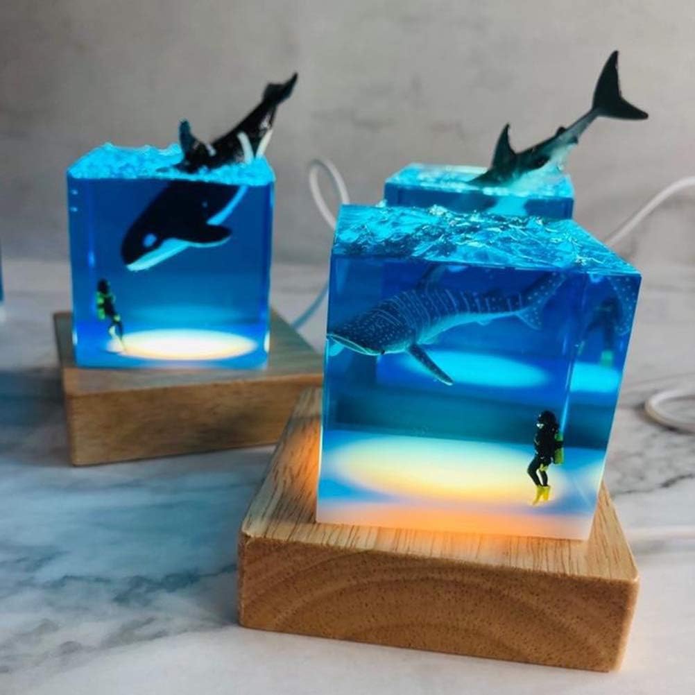 CLFYOU LEDシャークナイトライト キューブ シャーク ダイバー ナイト (E)