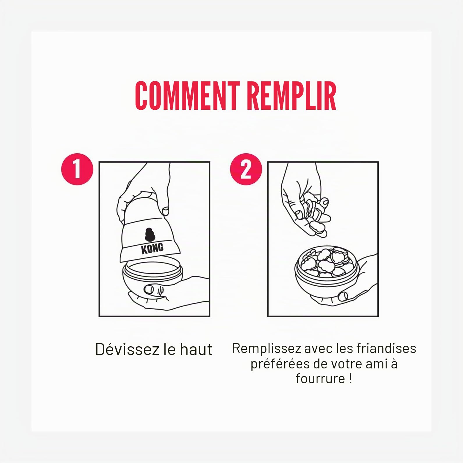 KONG Wobbler - Jouet Interactif pour Chien avec Distributeur De Friandises - Nourrisseur Lent pour Une Alimentation Saine - pour Chiens Moyens/Grands