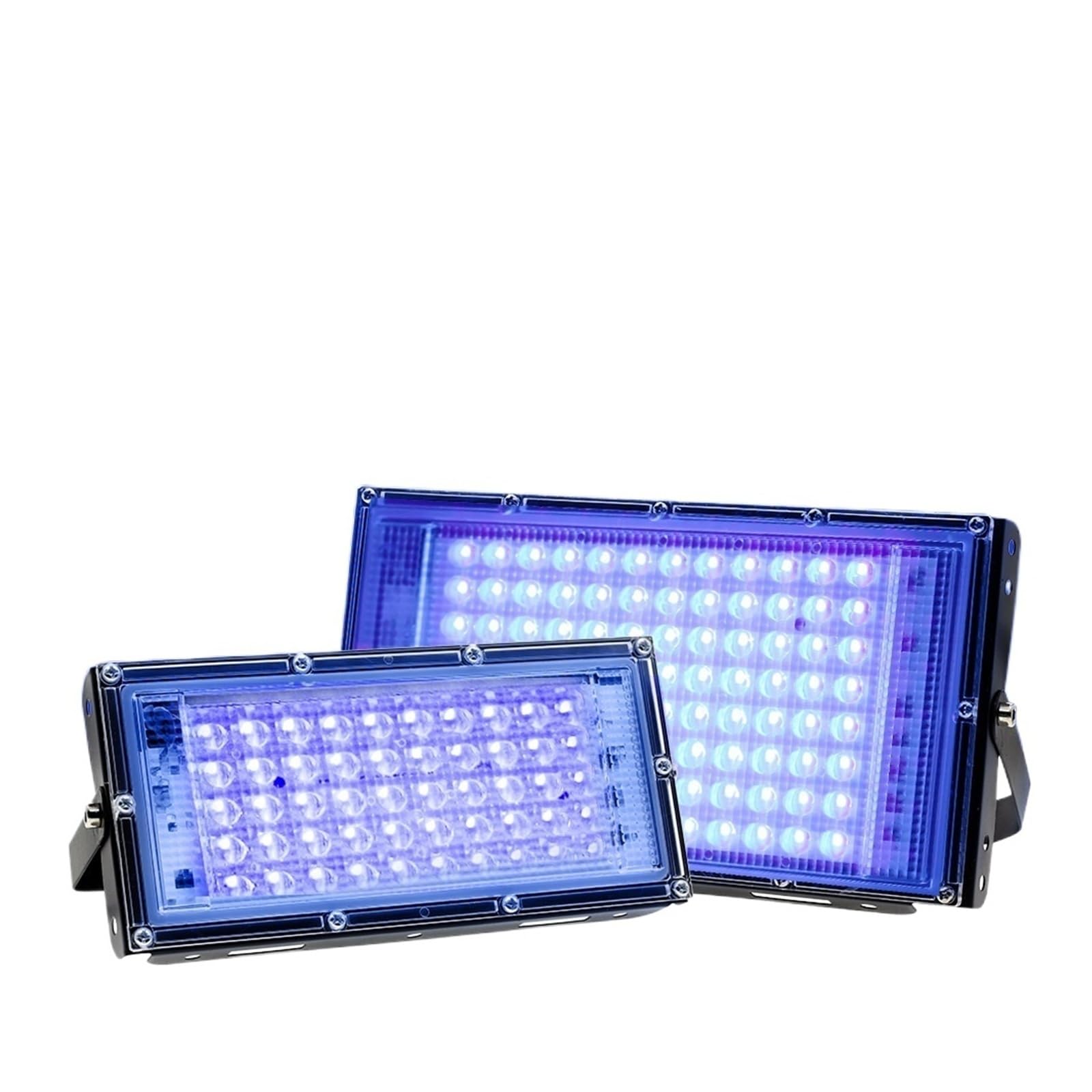 Ouhfcasn Black 1Pcs 300W Stage Light Efficiency 395Nm Led Uv Floodlight 100W Waterproof Disco Party Stage Backlight With High Curing Efficiency(300W X)