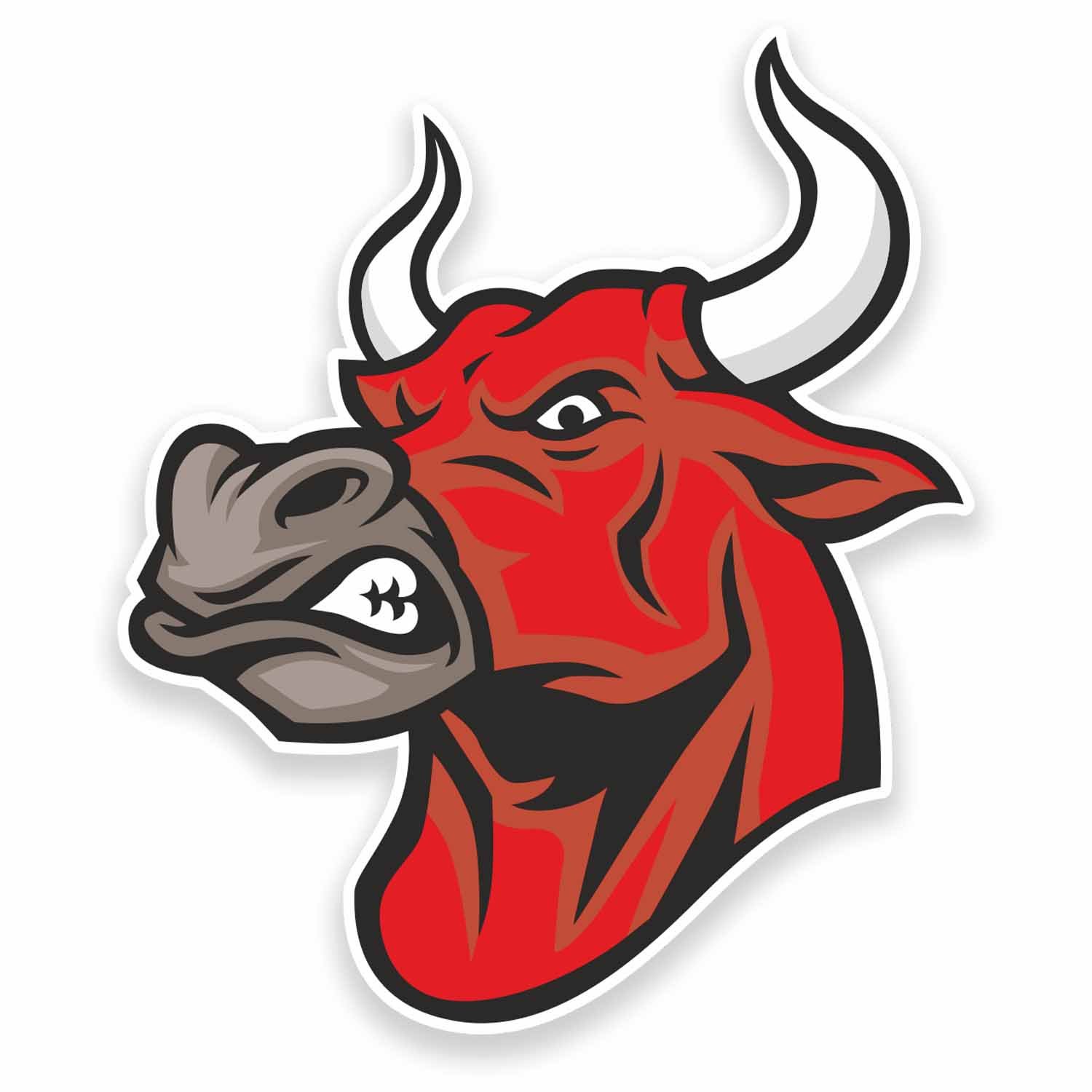 Destinationvinyl Multi 2 X 10Cm Angry Red Spanish Bull Vinyl Sticker Car Bike Laptop Guitar Spain #9554 (8.5Cm Wide X 10Cm Tall)
