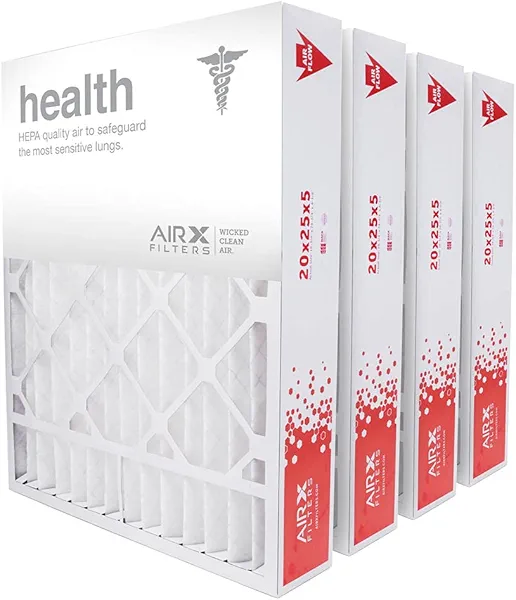AIRx Filters 20x25x5 MERV 13 HVAC AC Furnace Air Filter Replacement for Honeywell FC100A1037 FC35A1027 CF200A1016, Health 4-Pack, Made in the USA