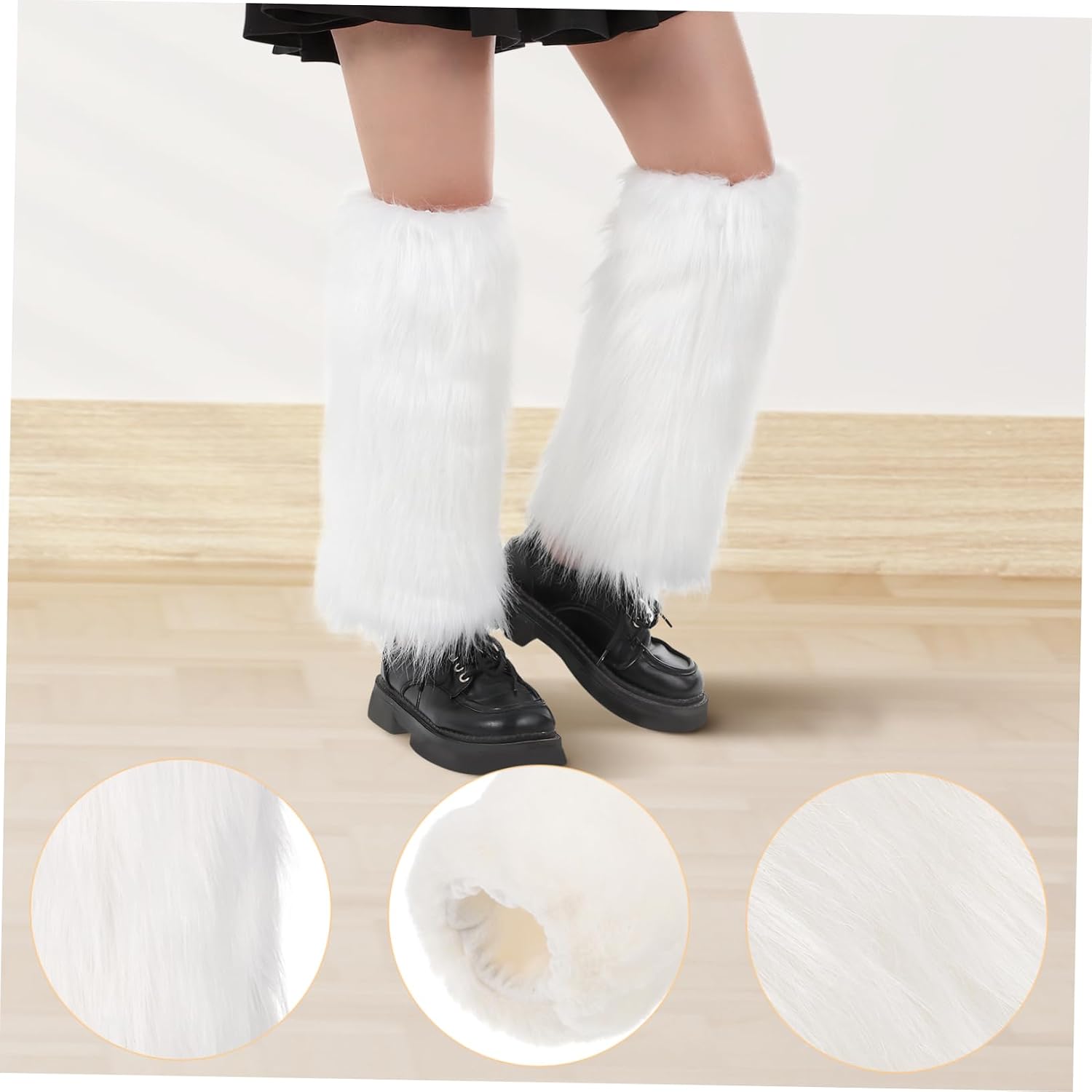 1set Christmas Leg Warmers Wrist Warmers Plush Cuffs for Cosplay Festivals Style Versatile Costumes Accessories for Stage Shows Casual Wear