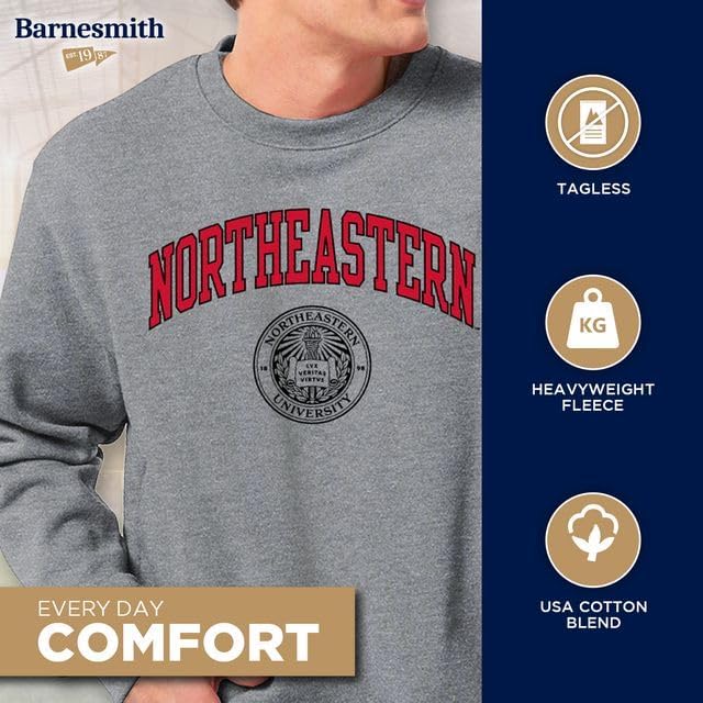Barnesmith Crewneck Sweatshirt for College, Heritage Logo, Adult Unisex - Image 3