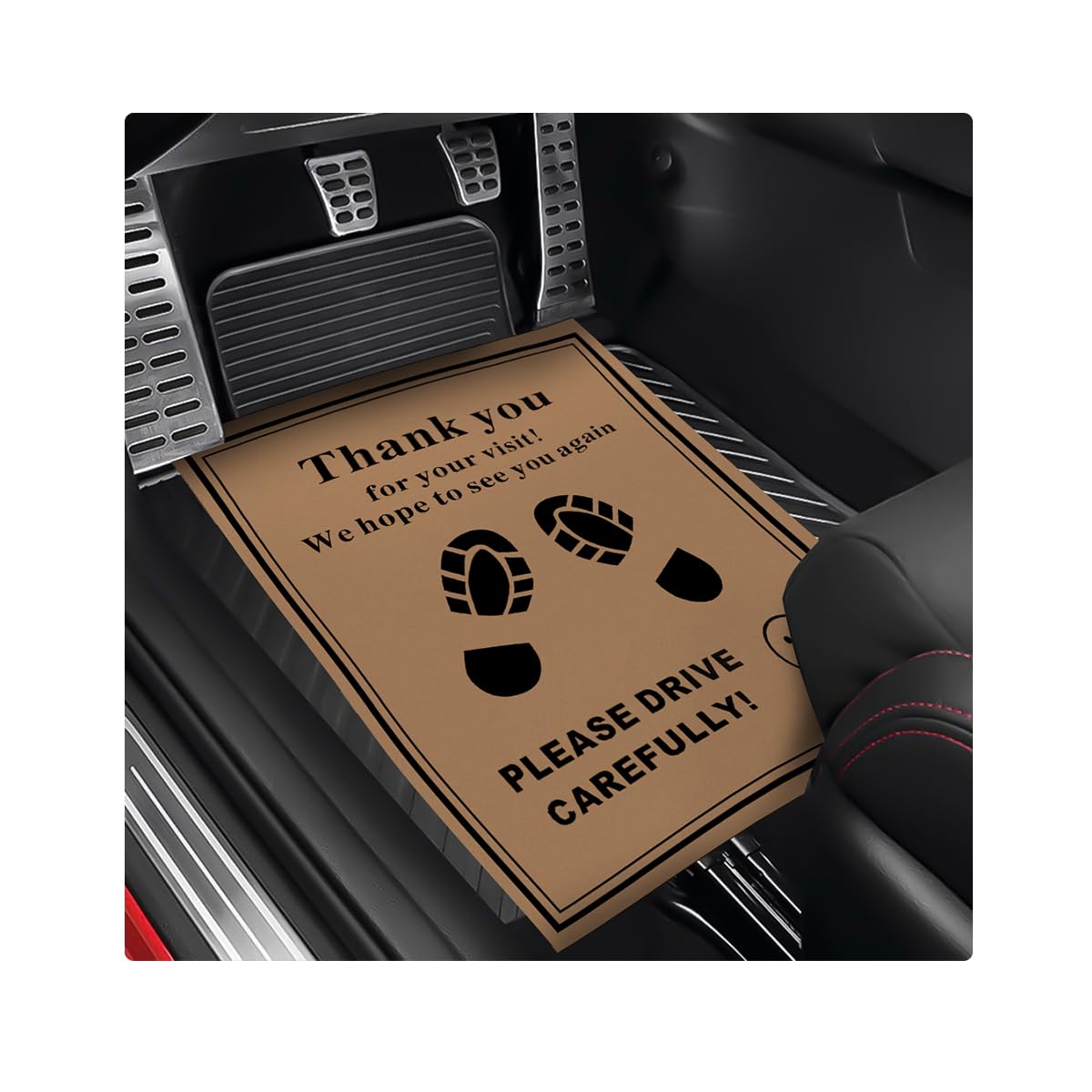 50 PCS Car Paper Floor Mats 16 x 20 Inch Vehicle Disposable Floor Pad Protective Papers Waterproof Thank