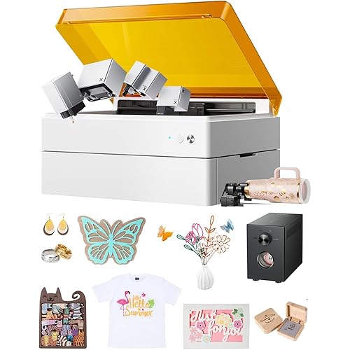 xTool M1 Ultra 10W Deluxe Bundle, with Inkjet Module, Air-Compress Assist, Riser Base, Honeycomb Panel, RA2 Pro, 4-in-1 Versatile Craft Machine