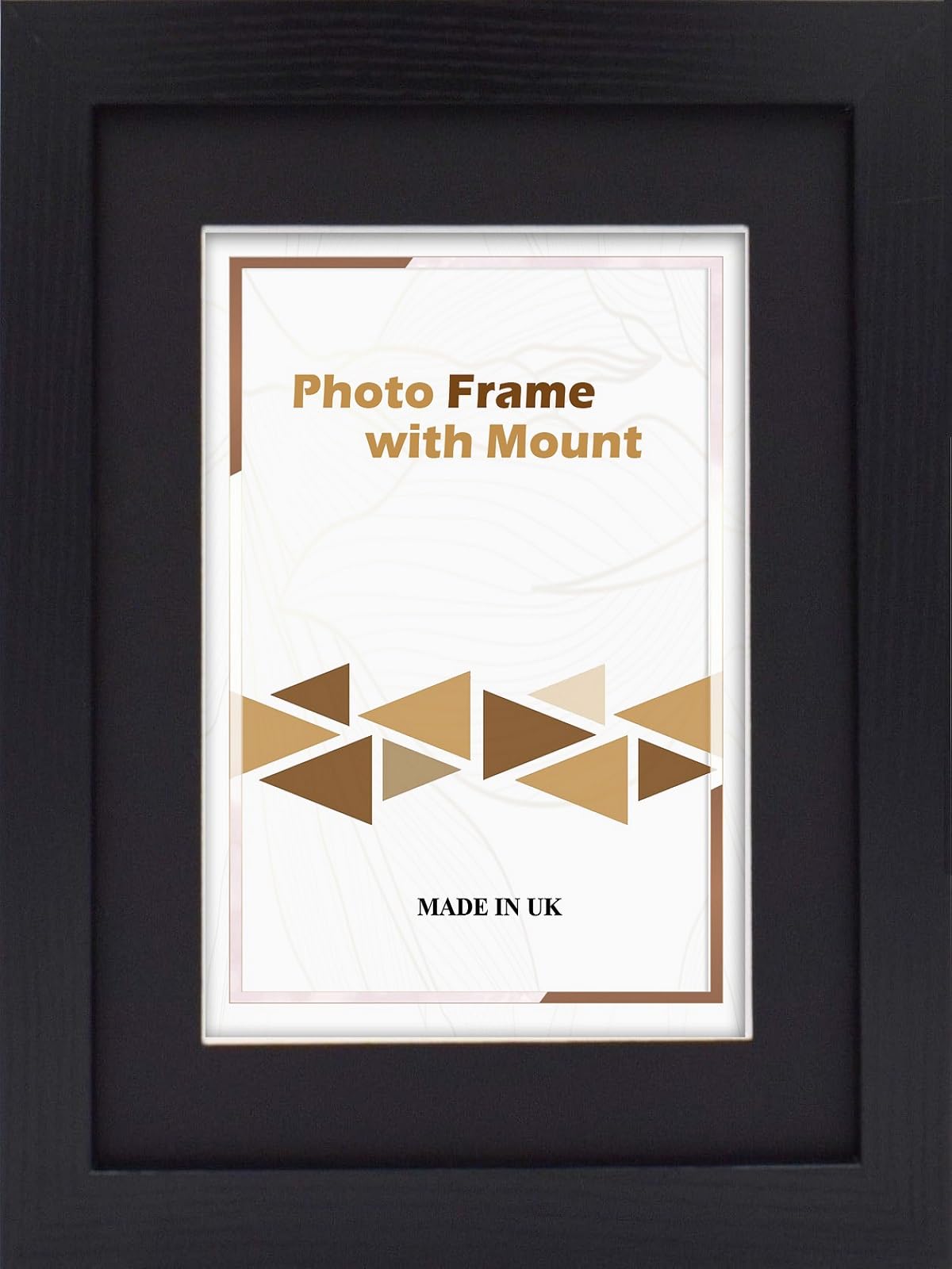 OSUK Black Photo Picture Frame Poster Frame With Mount Various Size White Ivory Black Grey Blue Mount (22x22" for Pic Size 20x20", Black Mount)