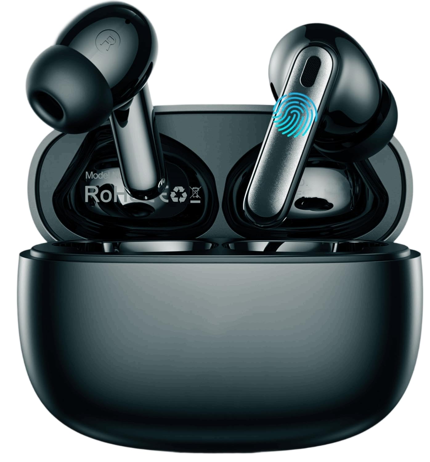 Genérico Auriculares Inalámbricos,Auriculares Inalámbricos Bluetooth, Cascos Inalambricos Bluetooth IPX7 Impermeable, Ajuste Cómodo,Carga Rápida USB-C (Gris) — view 11