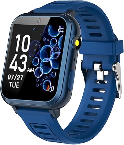 Vakzovy Reloj inteligente para niños y niñas regalos para niños de 3 a 12 años 24 juegos cámara de pantalla táctil HD video música podómetro