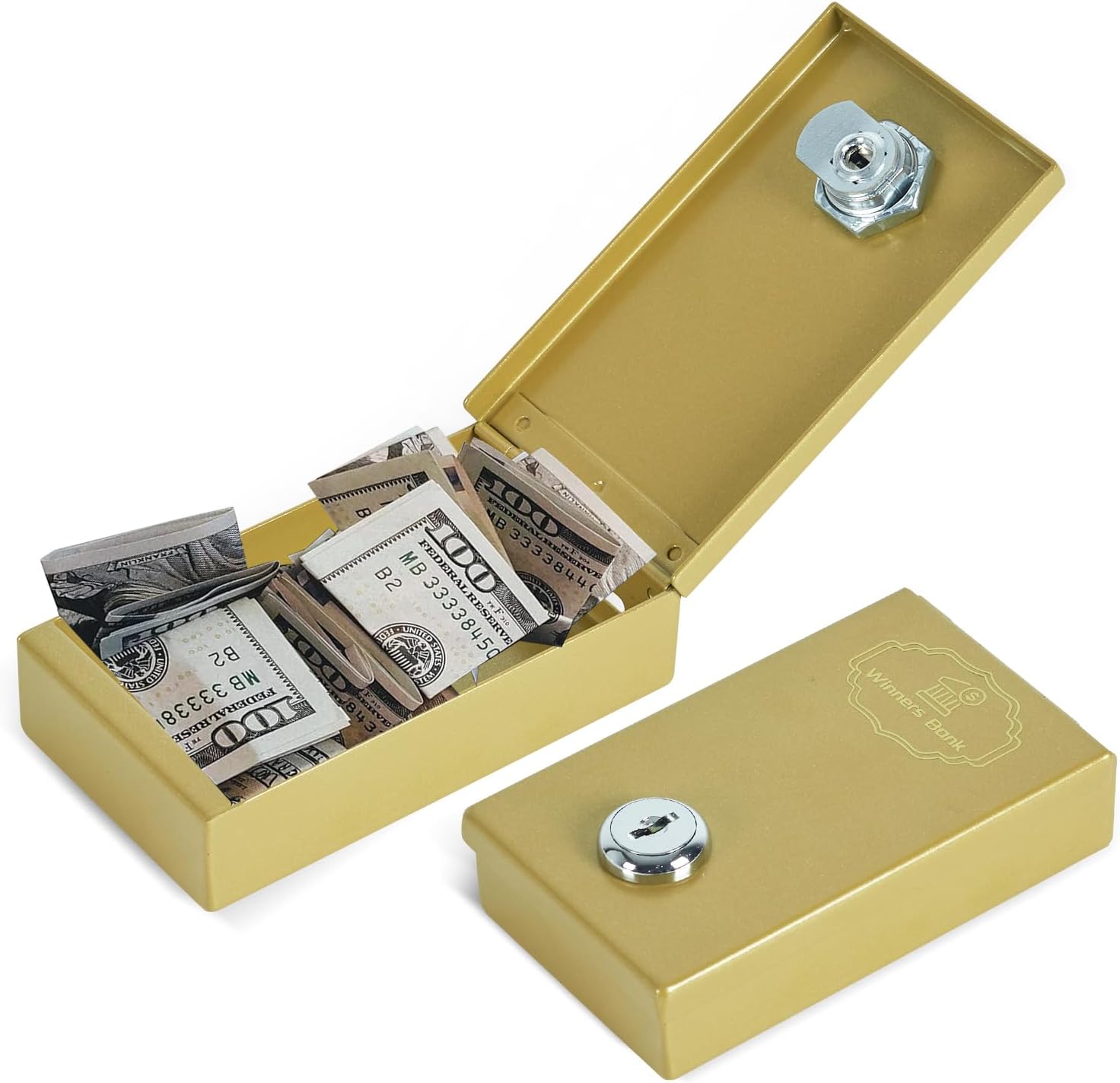 Amazon.com: Metal Box for Gambler - Winners Bank Portable Safe Casino ...