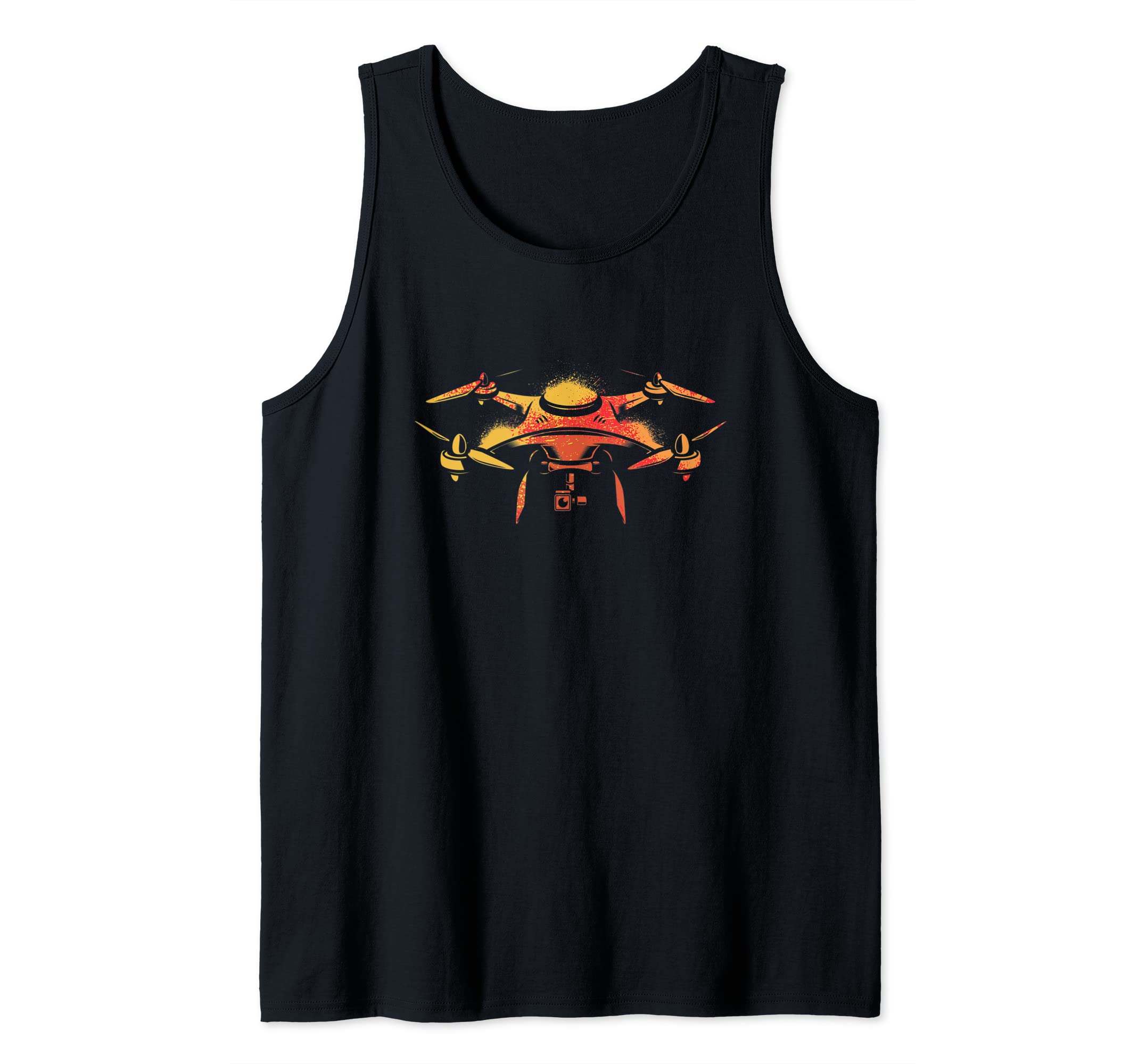 Retro Drone Pilot - Vintage Aviator Flying Quadcopter Tank Top