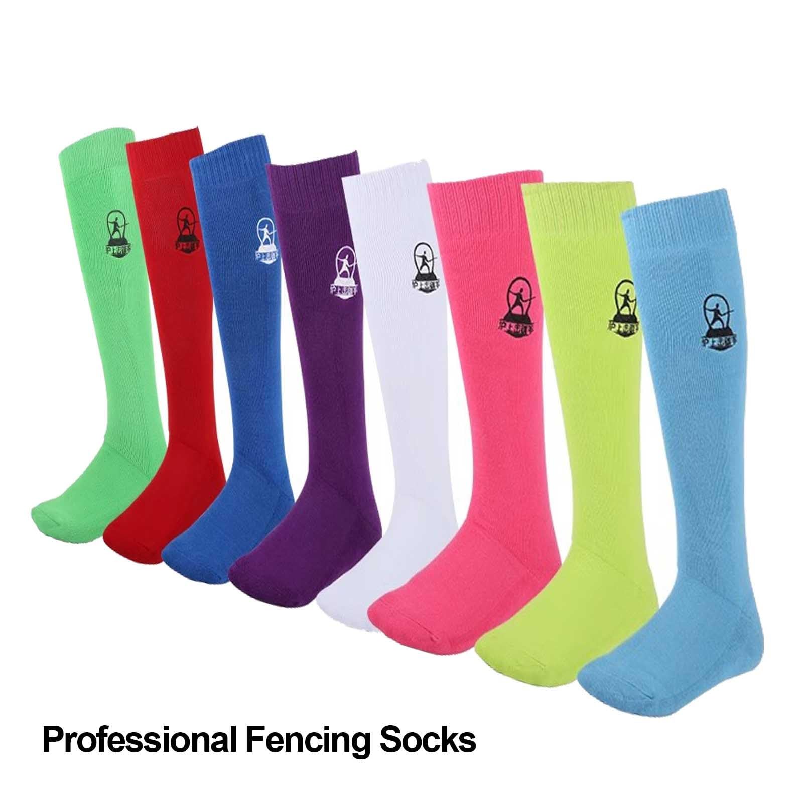 KXJPIZIYB Protective Fencing Socks Fencing Equipment High Long Sports Socks Epee Sabre and Foil Competition Training Socks(Red,XS)