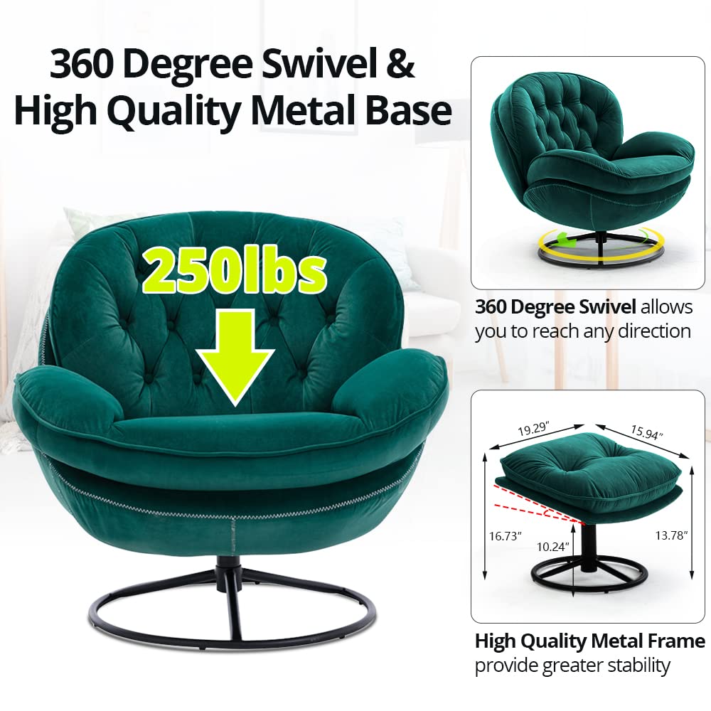 Amazon.co.jp: ベルベット 回転アクセントチェア オットマンセット付き Amazon.co.jp: ベルベット 回転アクセントチェア オットマンセット付き
