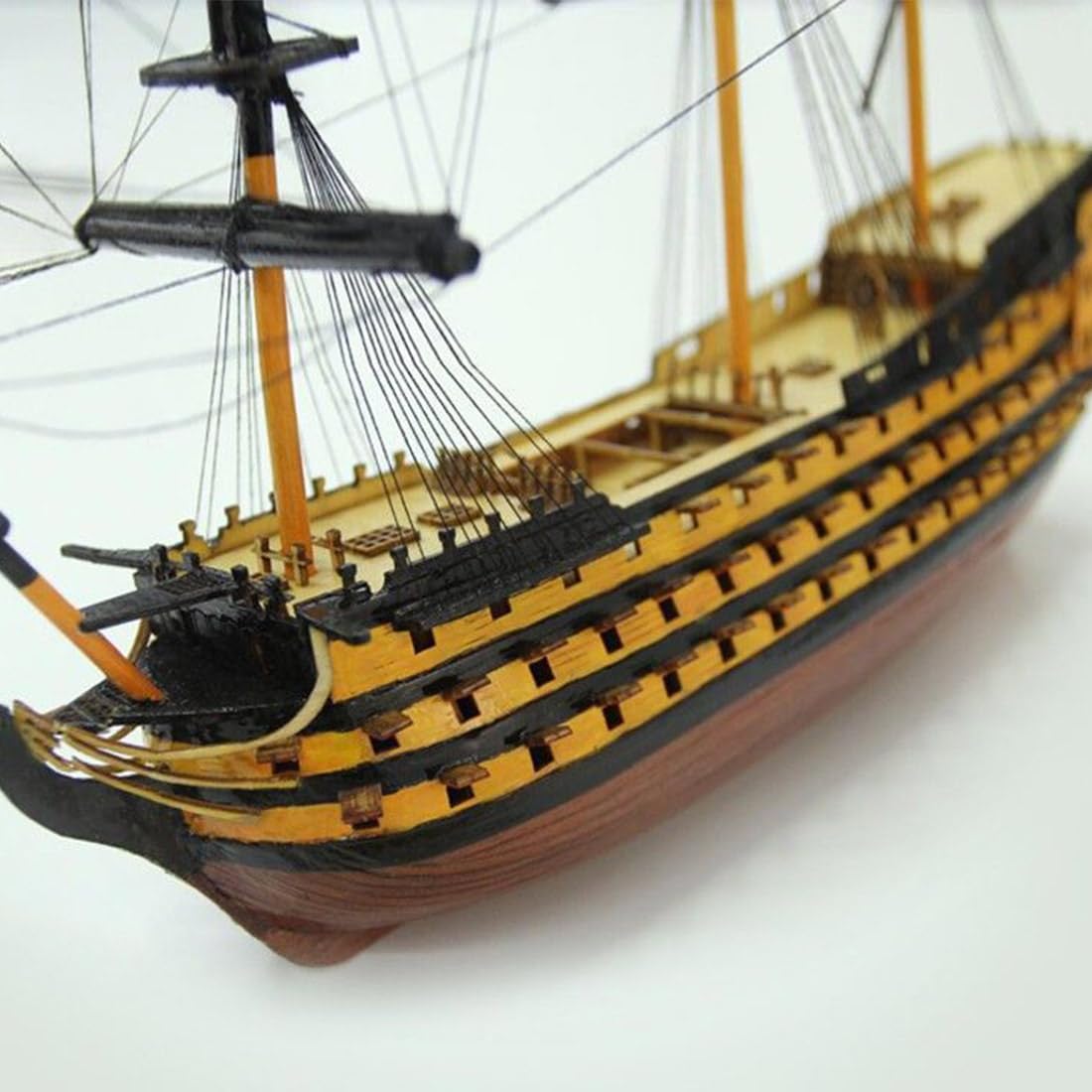 BuildCubes 3D Holzpuzzle für Erwachsene, 1/200 HMS Victory Segelschiff 3D Holz Modell Bausatz, 200+PCS Schiff Holzpuzzle Steampunk Schlachtschiff 3D Puzzle Holz Kampfschiff Geschenk