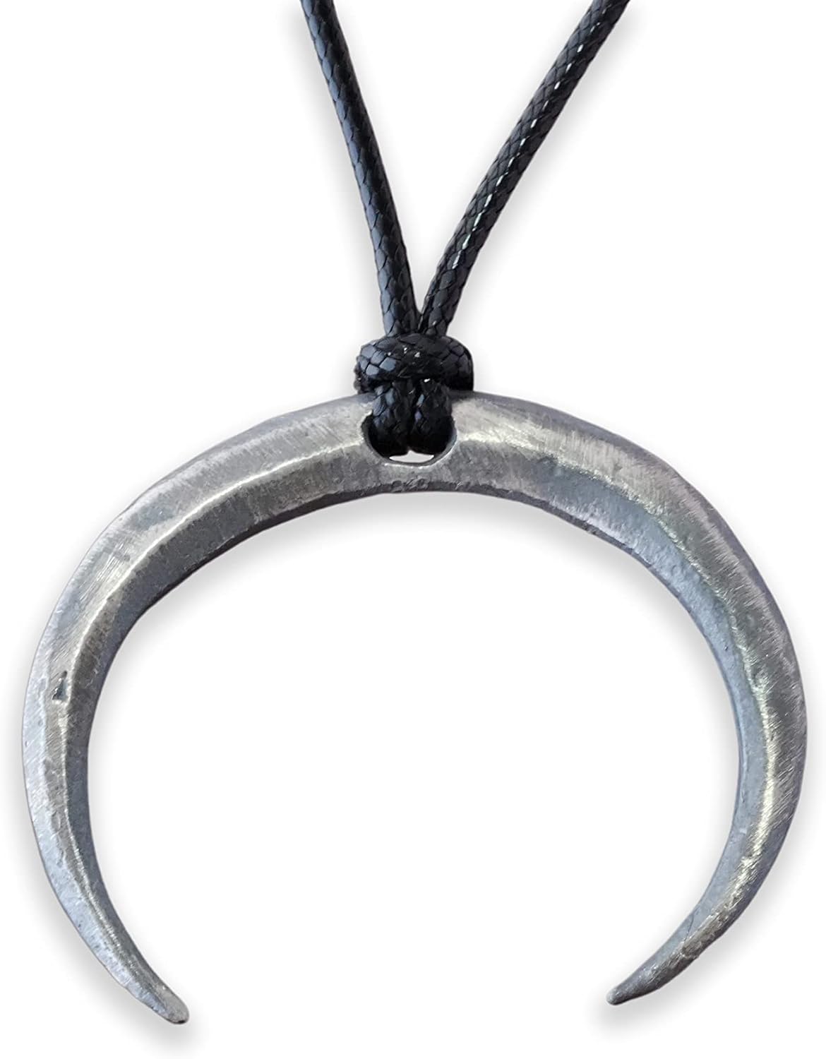 Spiral Solar Cross Necklace with Crescent Moon Pendant