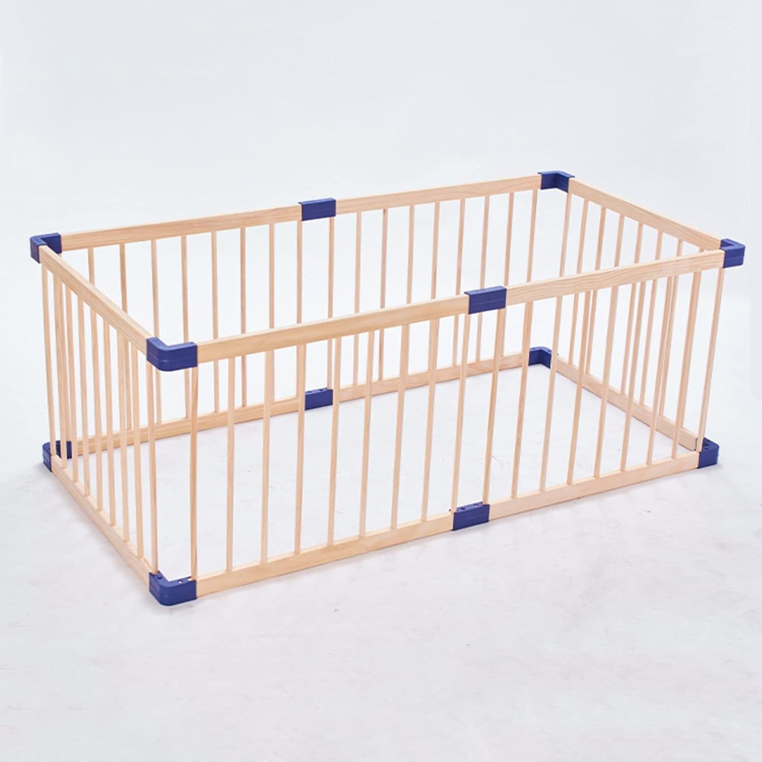 Jolan Baby Playpen Wooden, Kids Safety Playard Fence, Indoor Outdoor Large Baby Playpen Activity Center, 61cm High Baby Fence, Toddlers Crawling Playpen, Breathable/Durable,80×80cm