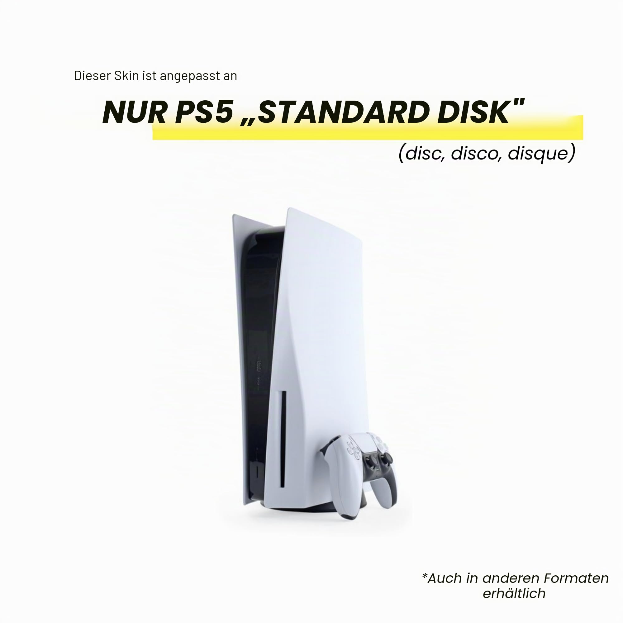 PS5 Skin Gear 5 Sticker, Aufkleber für PlayStation 5, Konsole und Controller, Standard Edition Disc, Gear 5 PS5 Skin (1 Controller)