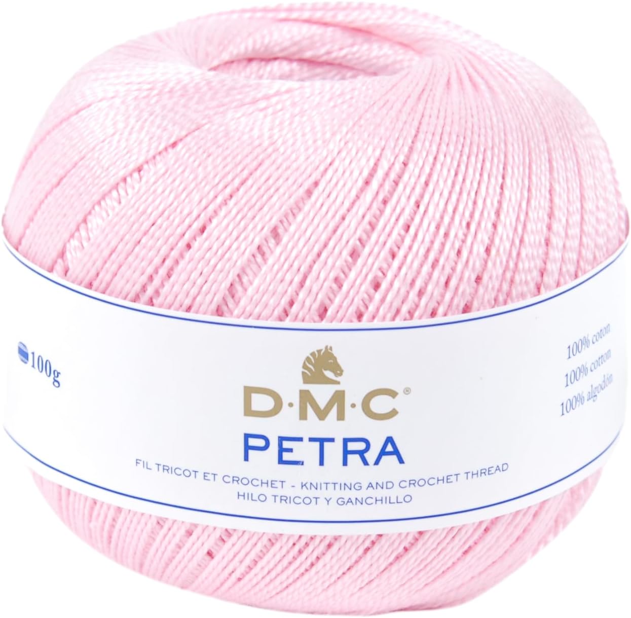 DMC Petra Yarn, 100 Percent Cotton, Pink, Size 5