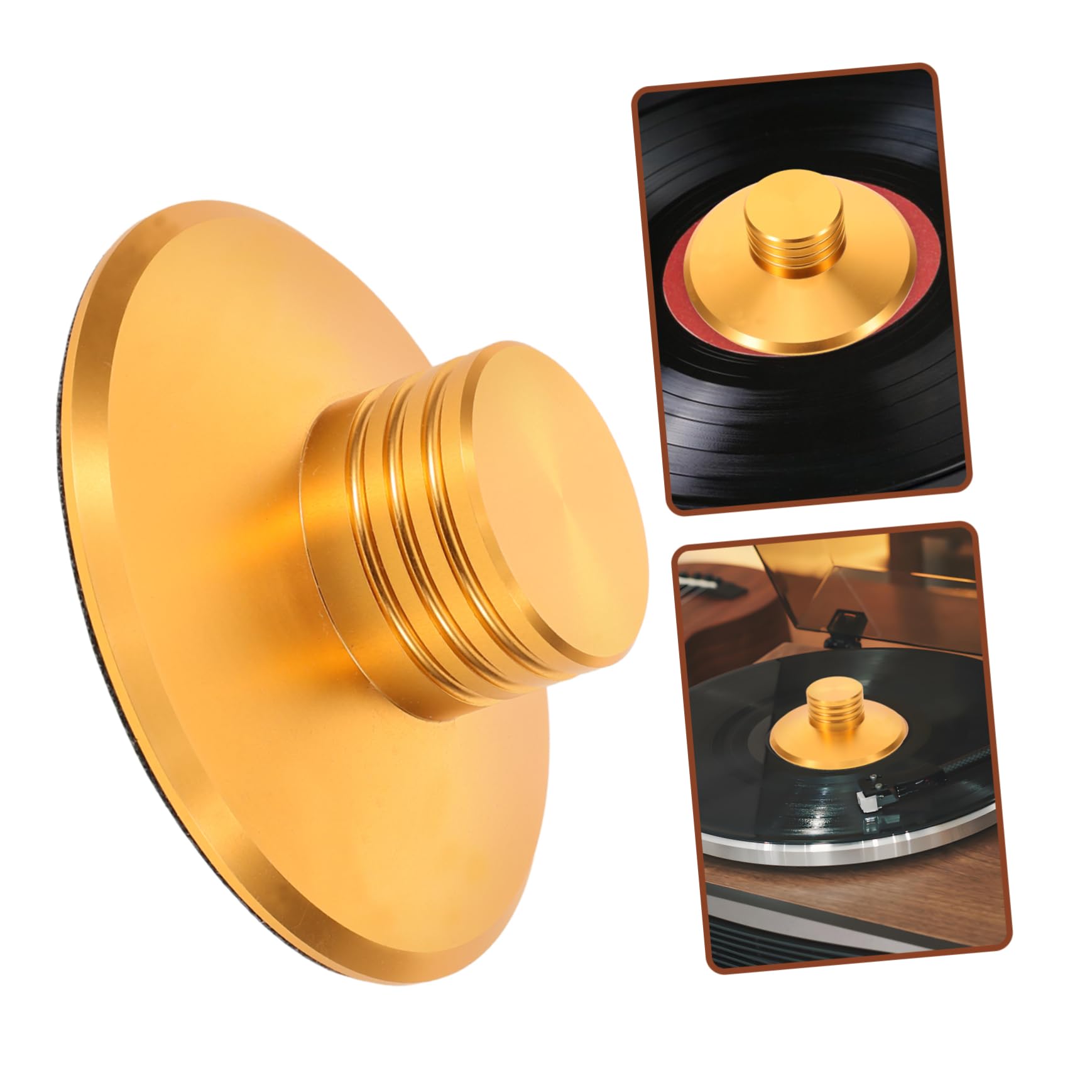 Schallplattengewicht aus Aluminium Stabilisierender Disc Stabilisator Vibrationsdämpfend Verbessert Klangqualität für Vinyl Tonabnehmer Geeignet für Plattenspieler