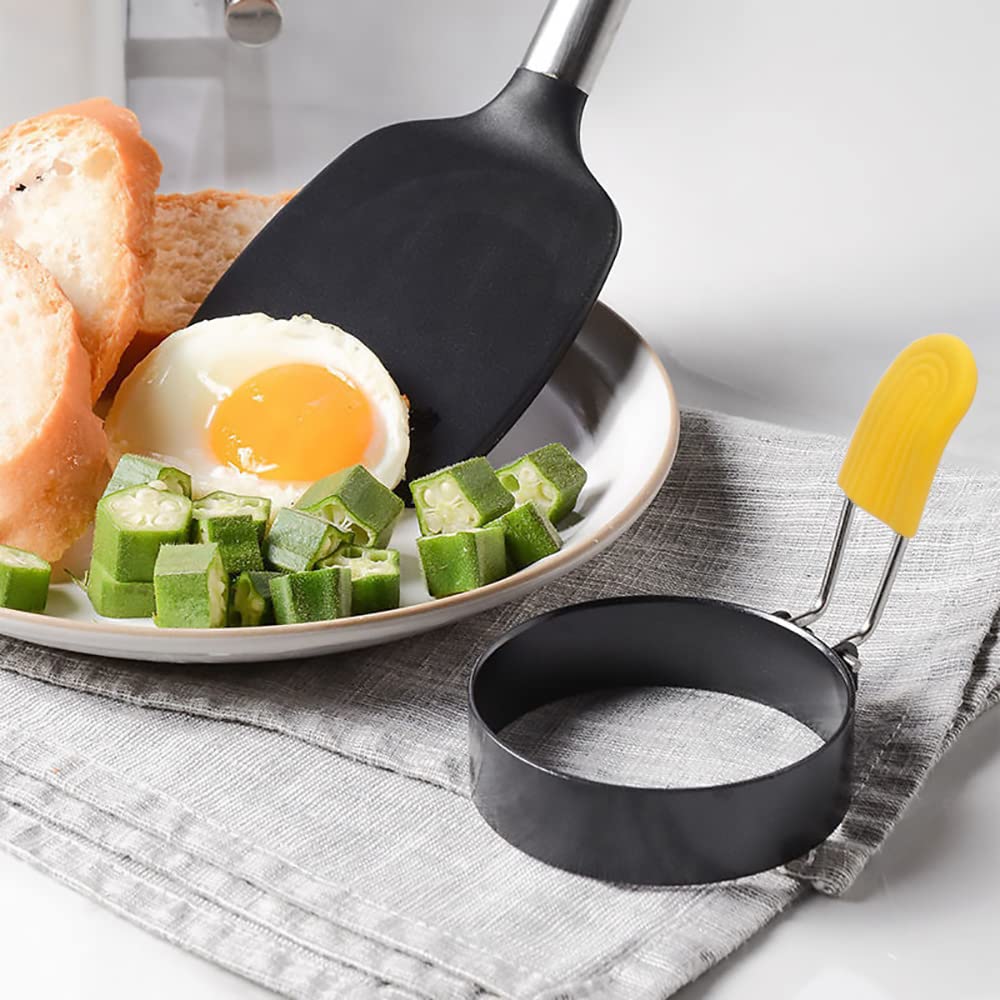 Anneau à Oeuf, XU,2 Pcs Anneaux D'oeuf Antiadhésifs,Anneaux à œufs en