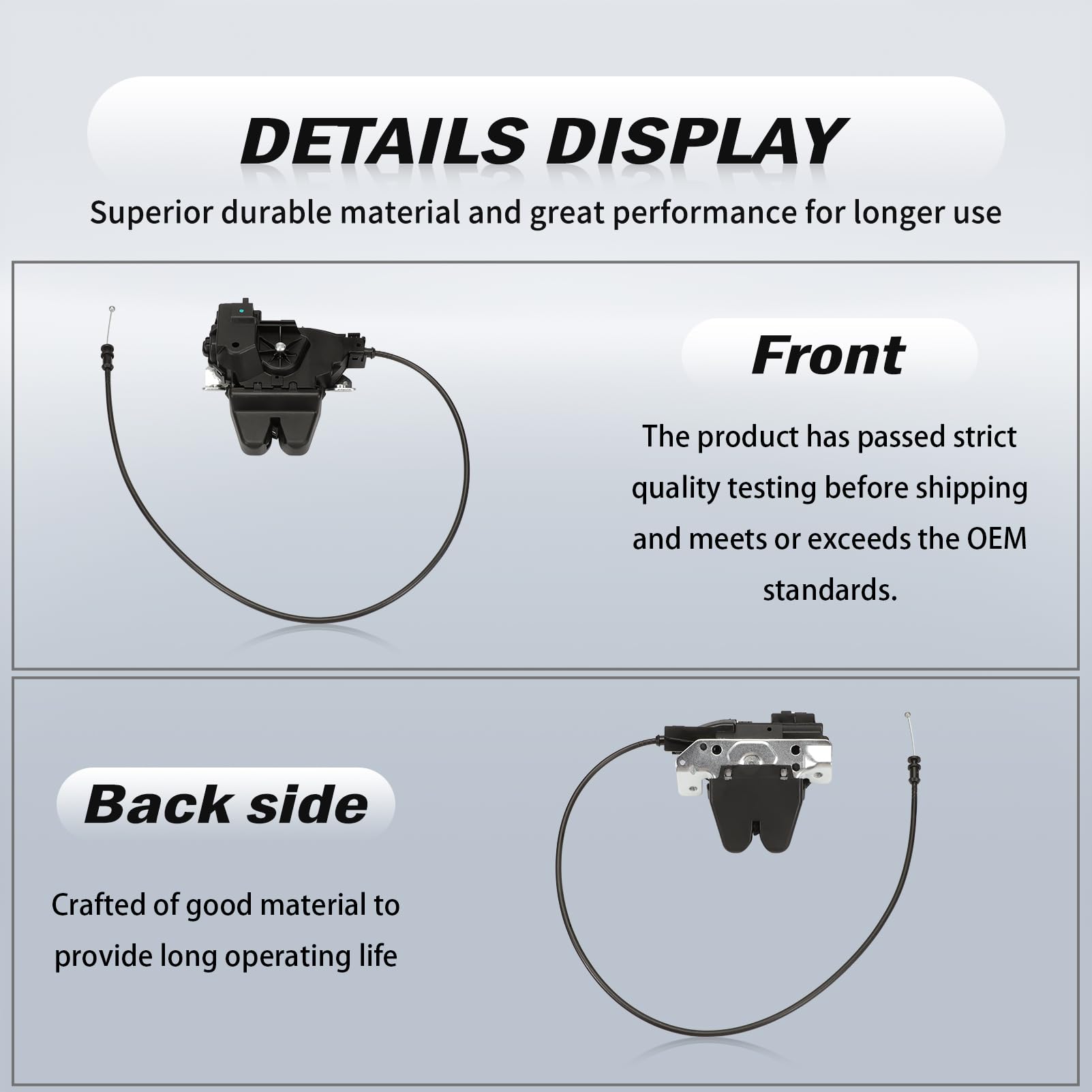 Serratura Posteriore per Bagagliaio Compatibile con Classe C W204 (2007-2014), Classe C W205 (2013-presente), Classe C Coupé C204 (2011-presente).2047500485 A2047500485 Serratura Portellone Posteriore