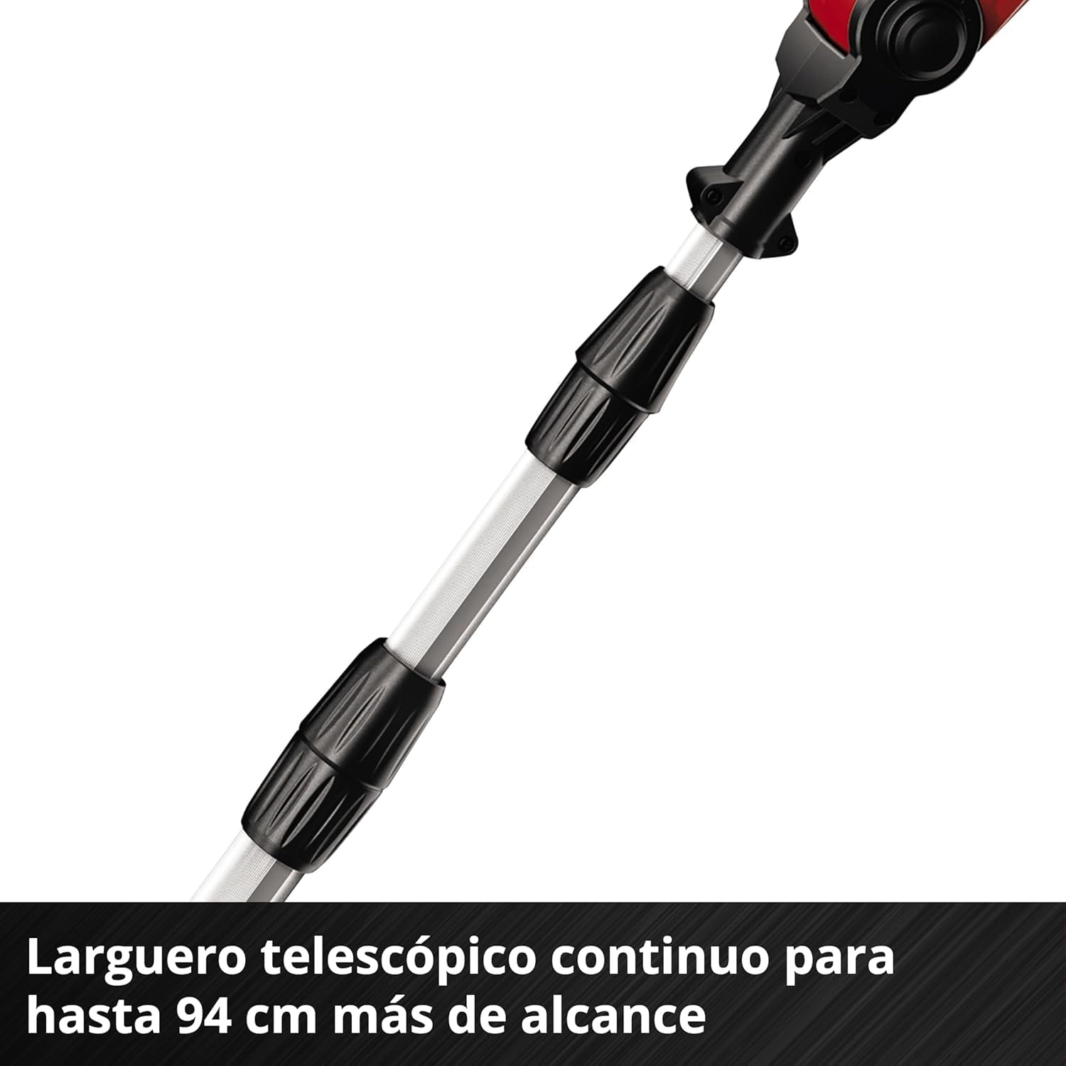 Einhell Cortasetos telescópico a batería GE-HH 18/45 Li T Solo (empuñadura con 4 y Cabezal con 7 Posiciones, empuñadura Extra, Engranaje de Metal, arnés, Bolsa, sin batería)