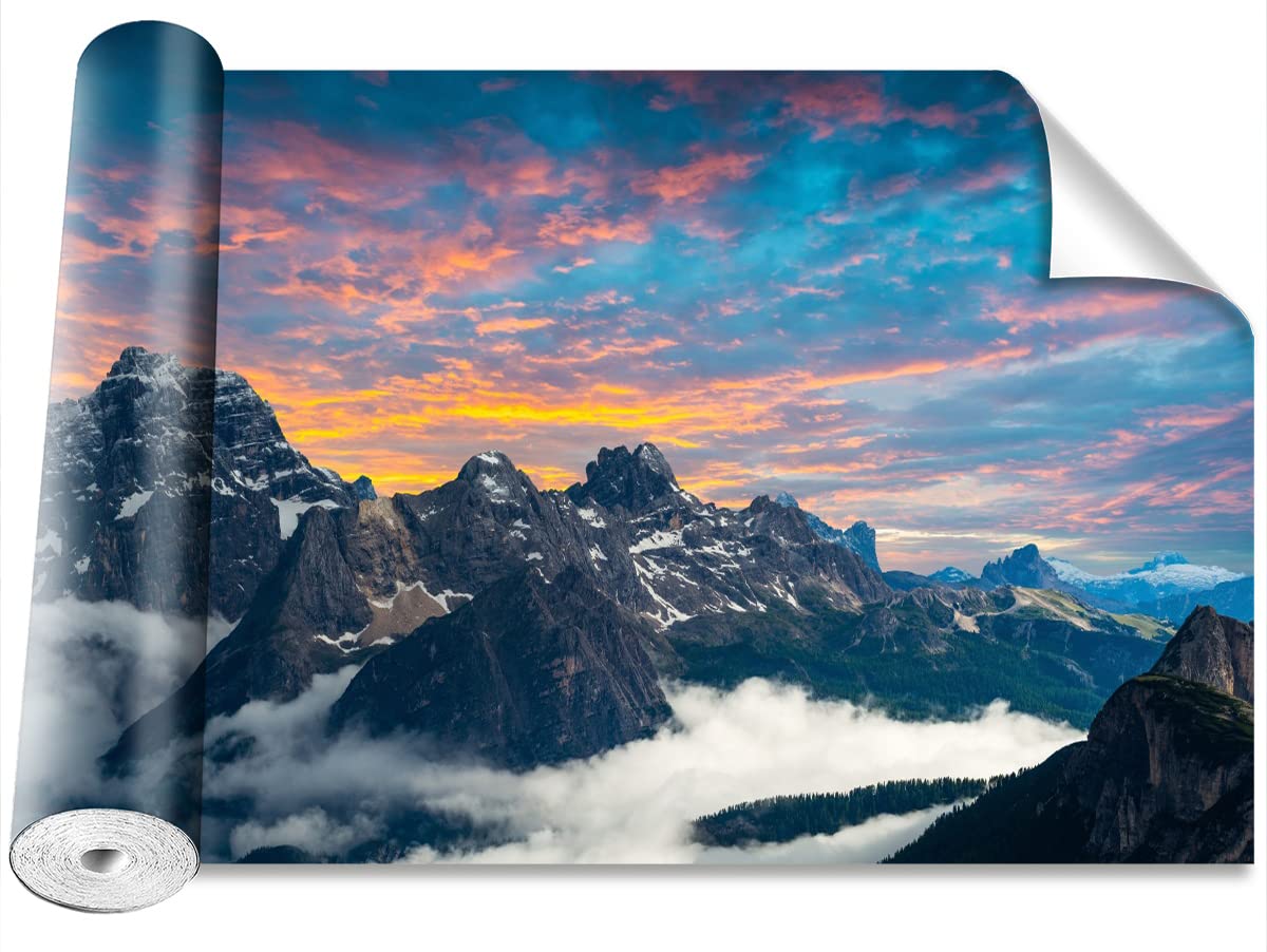 Papier Peint Dolomites italiennes : Rénover un Mur Terne - Déco 208x146cm