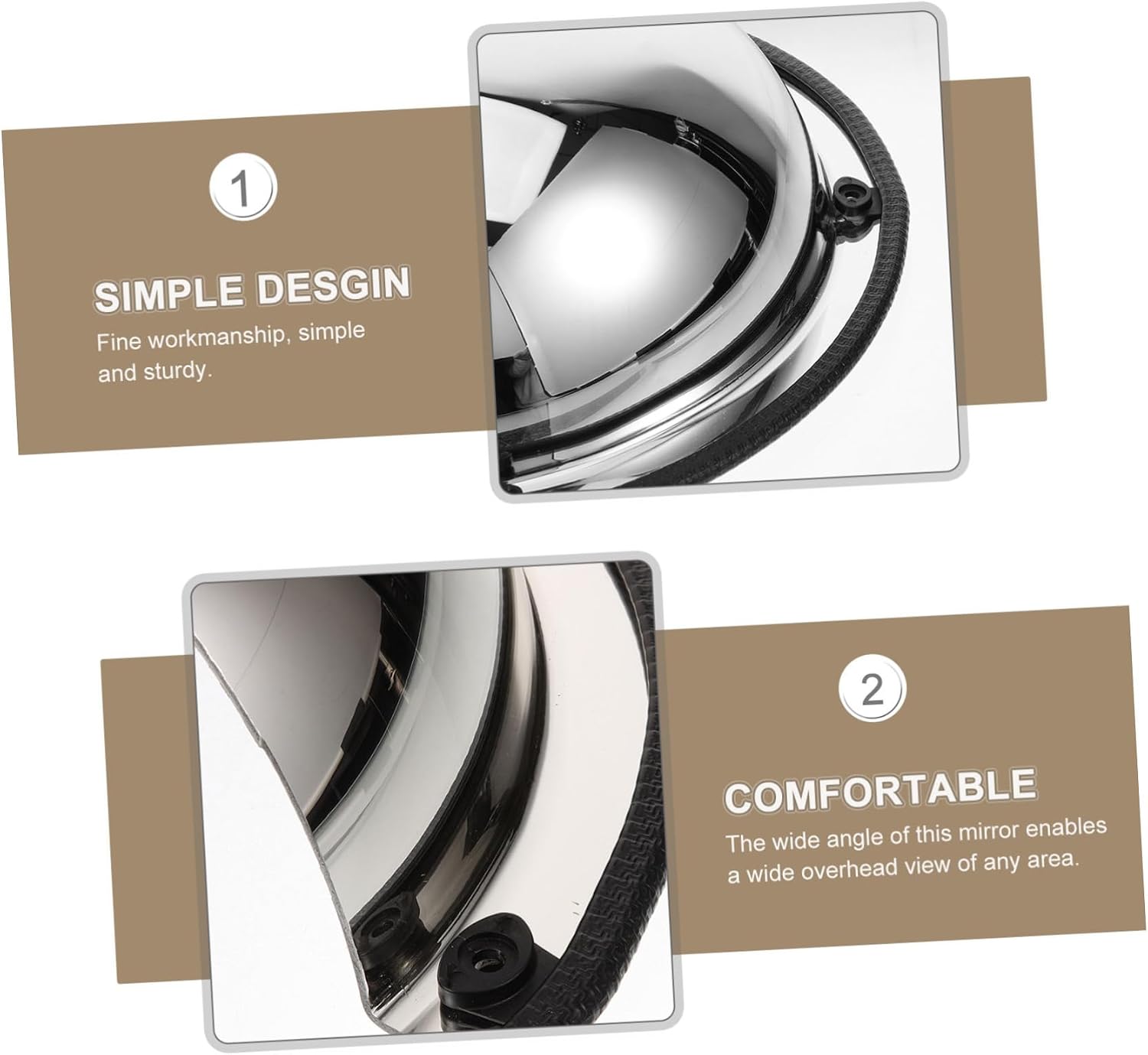 TIDTALEO Wide Angle Convex Safety Mirror Driveway Outdoor Parking Assist Garage Mirror