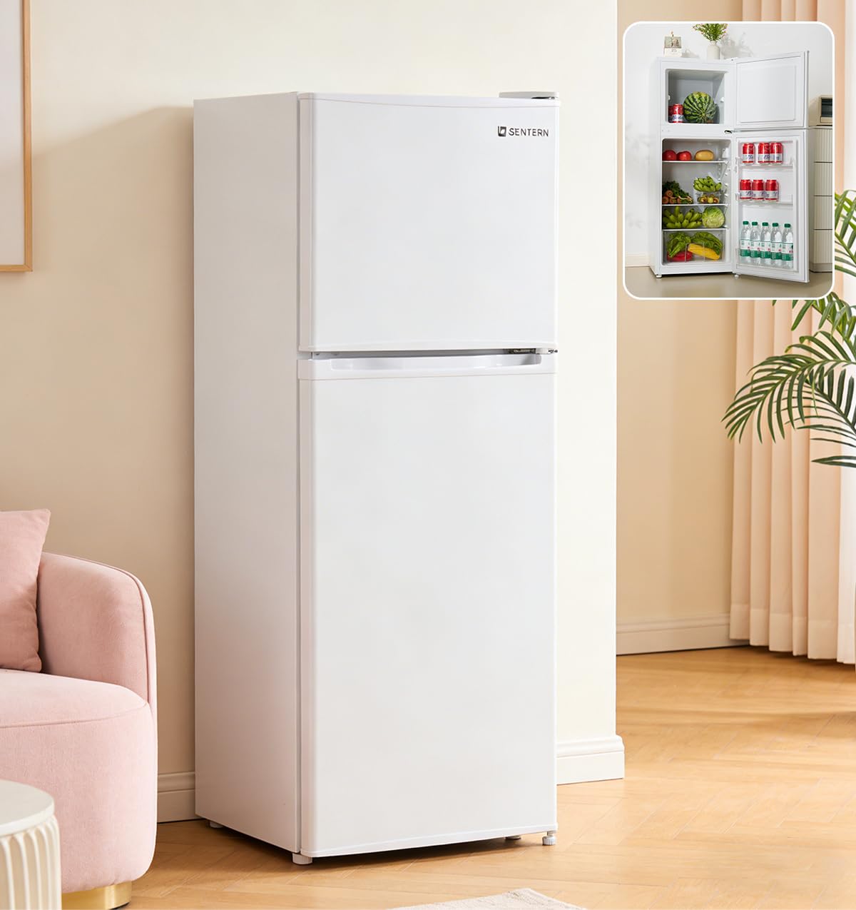 Amazon | Kennkari 冷蔵庫 112L 幅48cm スリム 直冷式 冷凍庫付き 温度
