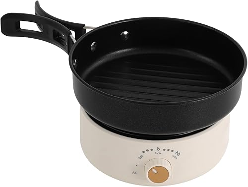 Miniatura 5 de LYNICESHOP Olla eléctrica de cocina caliente, olla caliente de 110 V eléctrica con vaporizador de vapor, mini sartén multifuncional, mini cocina