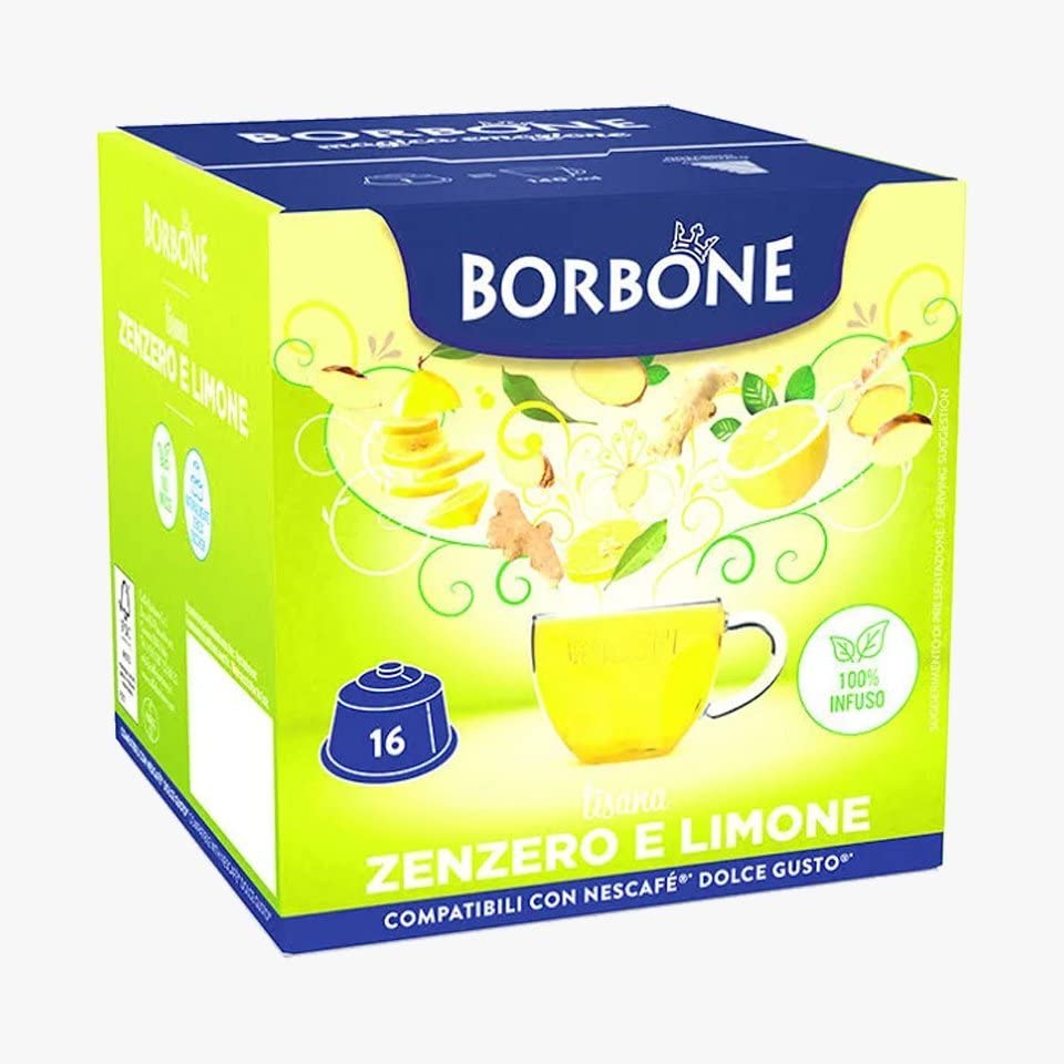 Borbone 64 Cápsulas Café compatibles con Nescafe Dolce Gusto Tisana Zensero y Limón - El Emporio del Café, 4 item