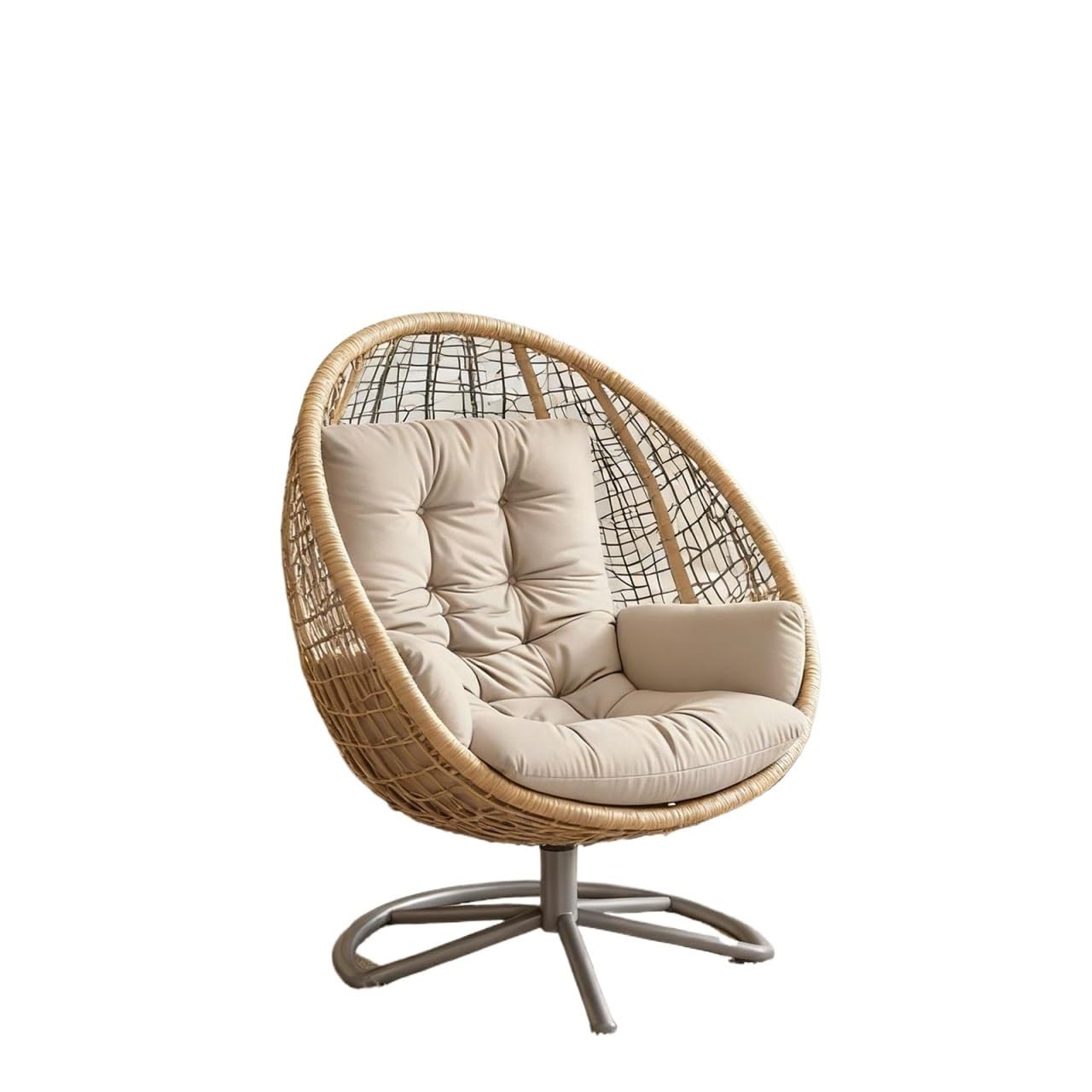 GHHZML Egg Chair Cushion Back Support Garden Swing Seat Pad, Outdoor Hanging Chair Cushion(Khaki)
